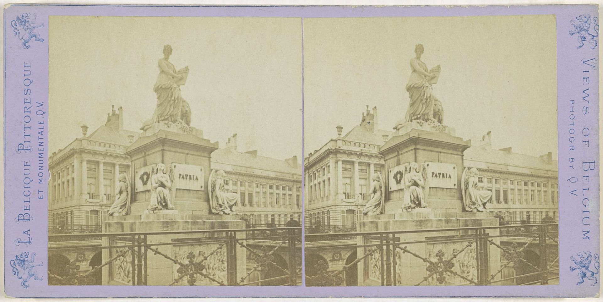 Pro Patria-monument op het Martelarenplein in Brussel by Jules Hippolyte Quéval