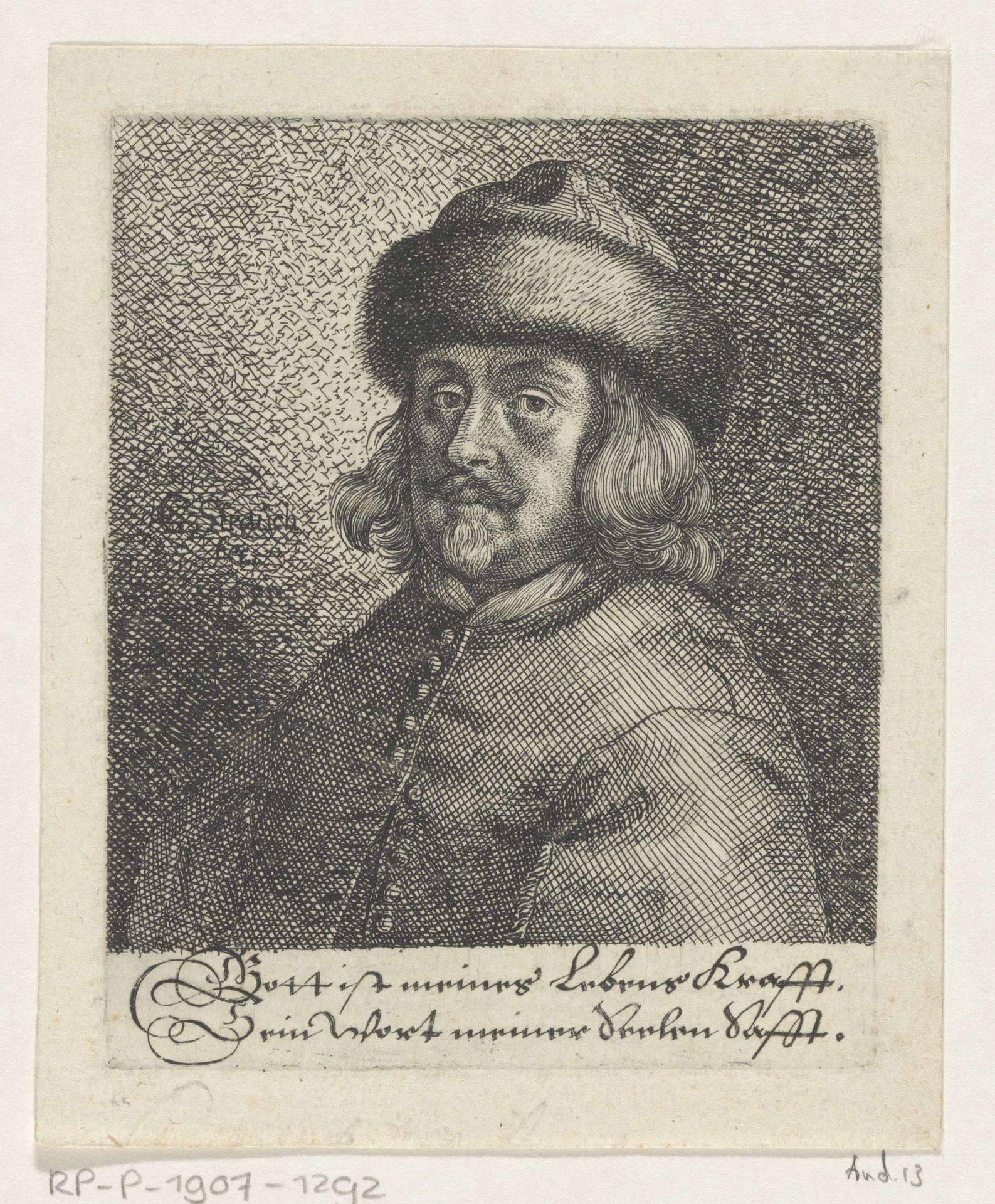 Zelfportret by Georg Strauch