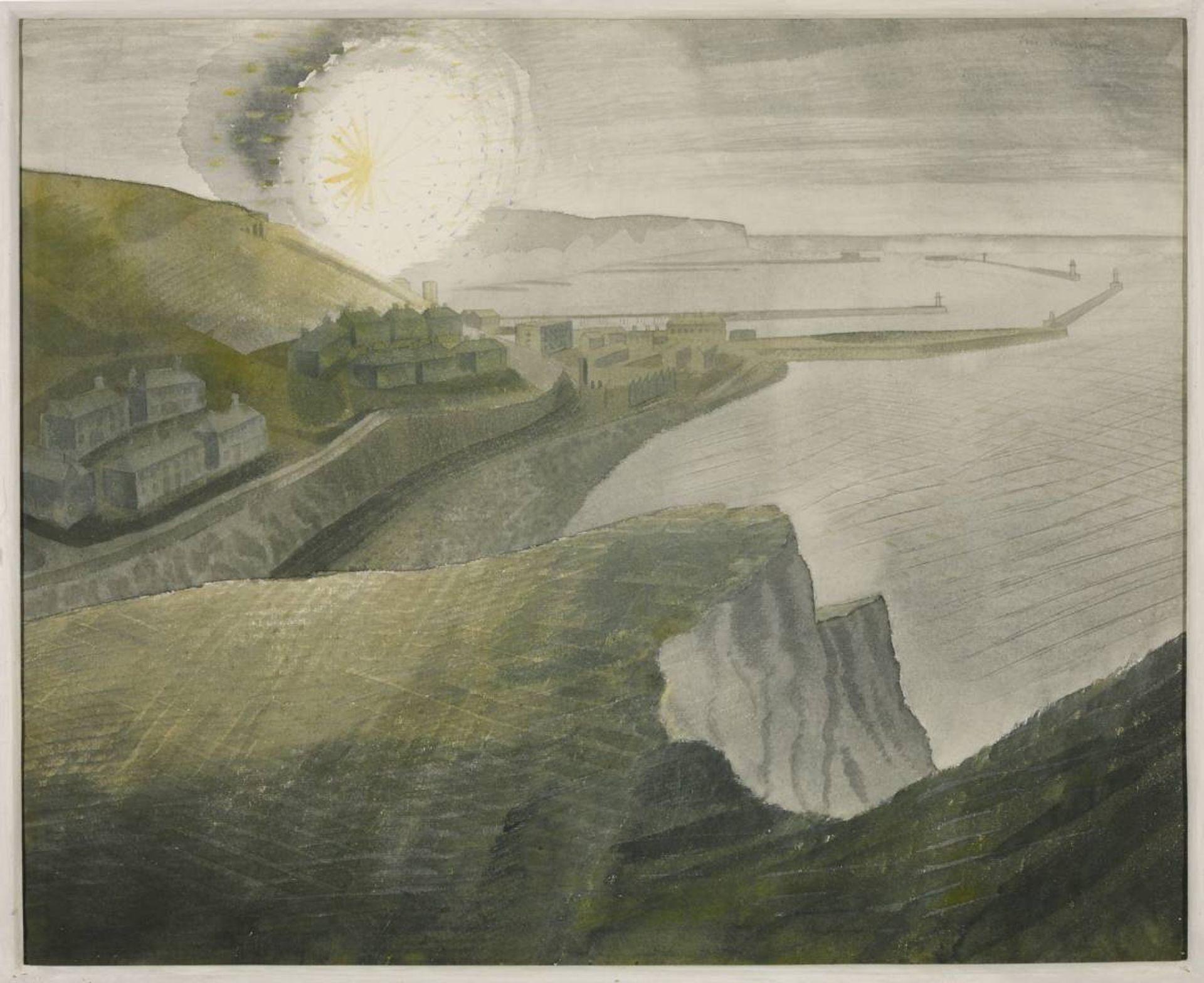 Shelling by night by Eric Ravilious