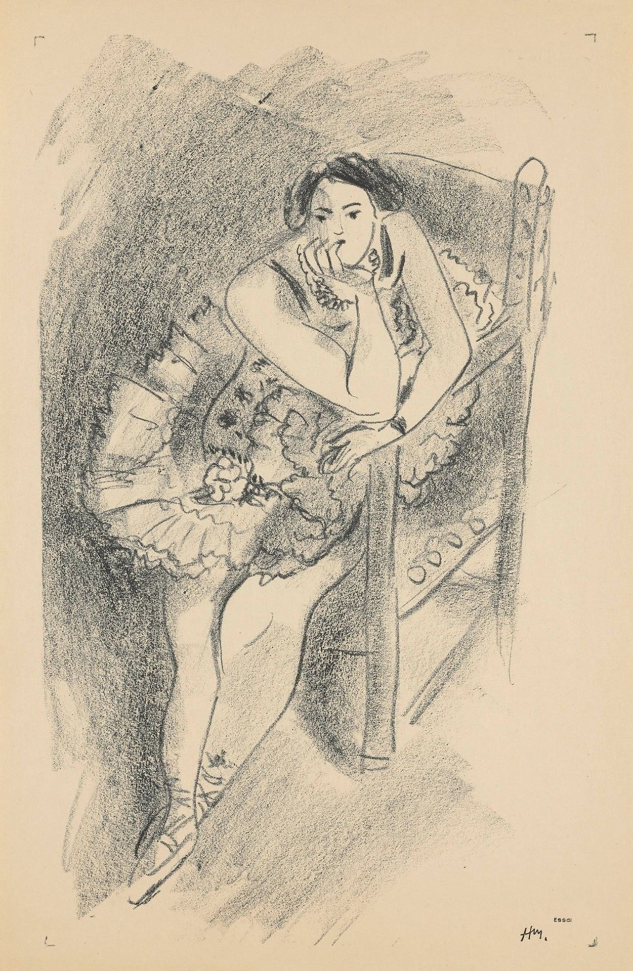 Danseuse assise au fauteuil en bois, from: Dix Danseuses by Henri Matisse