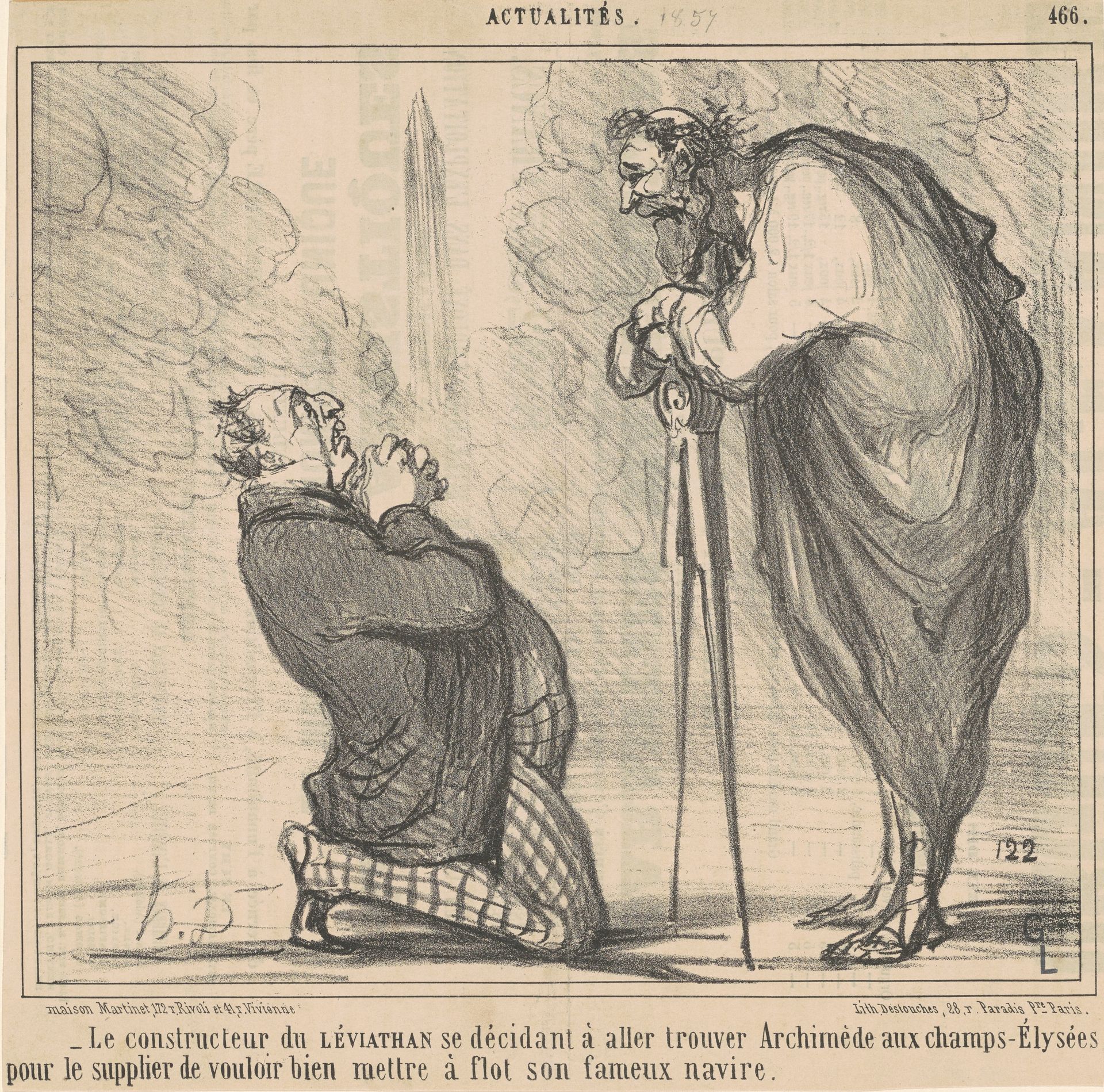 Le constructeur du Léviathan se décidant ... by Honoré Daumier