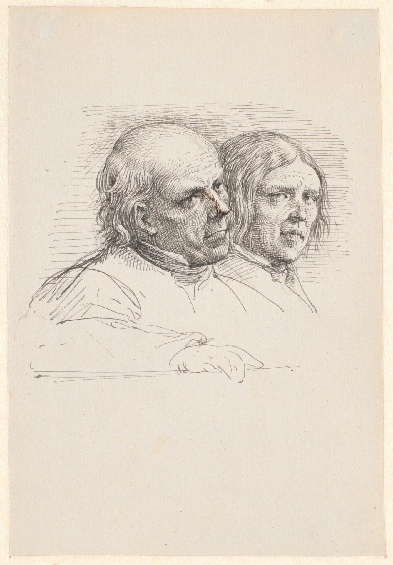 Portrætstudie af to svenske bønder by Wilhelm Marstrand