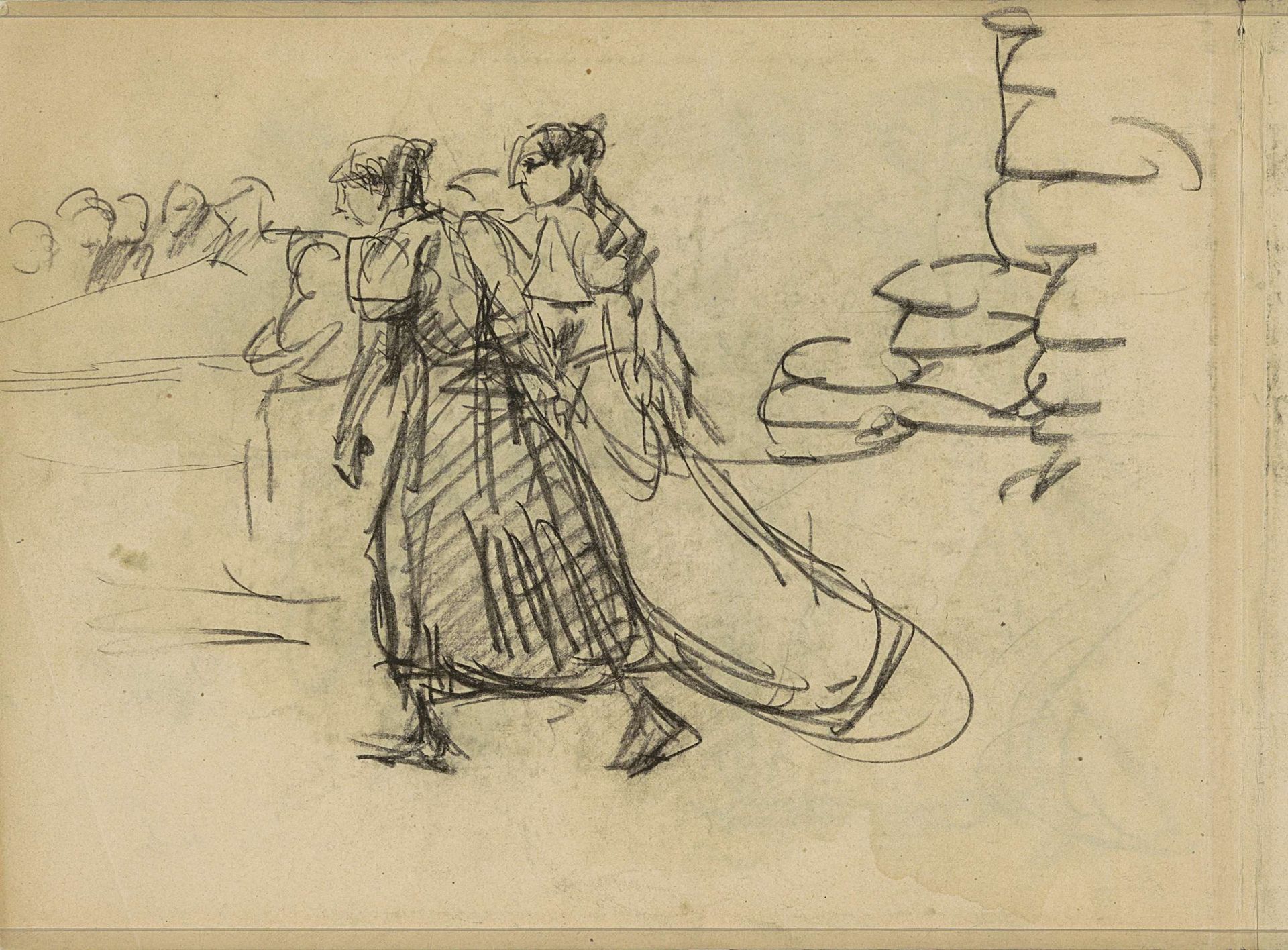 Staande en zittende vrouwen by Isaac Israels