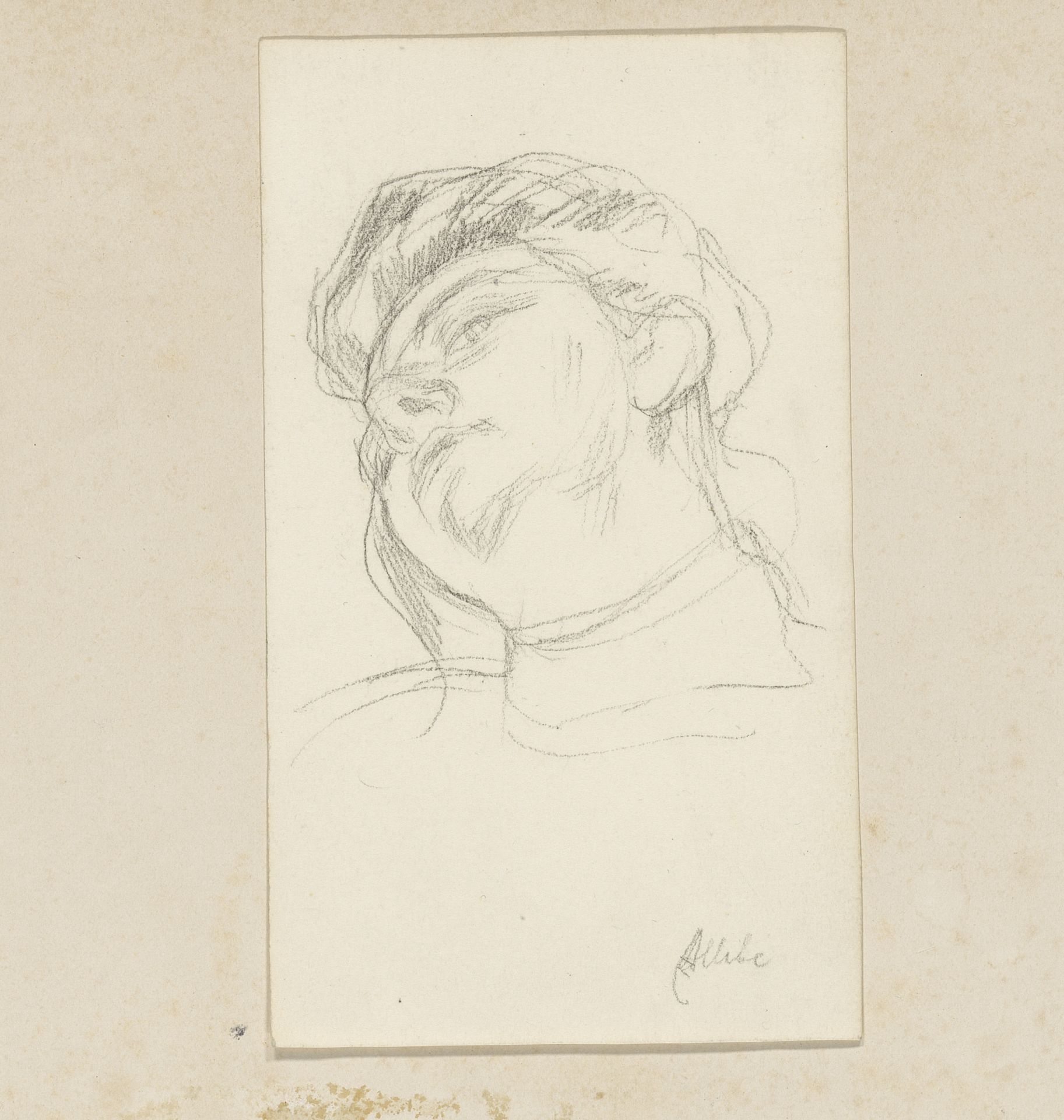 Portret van een onbekende vrouw by August Allebé