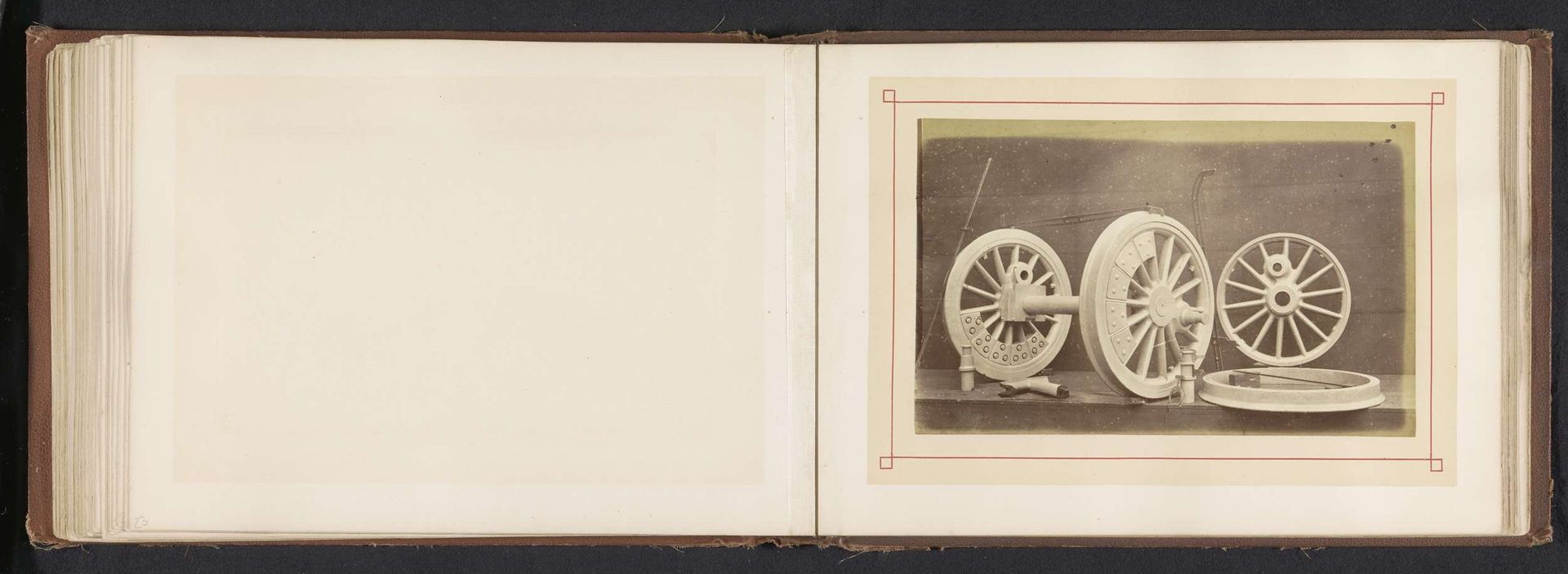 Raderen van een stoomlocomotief by George Gardner Rockwood
