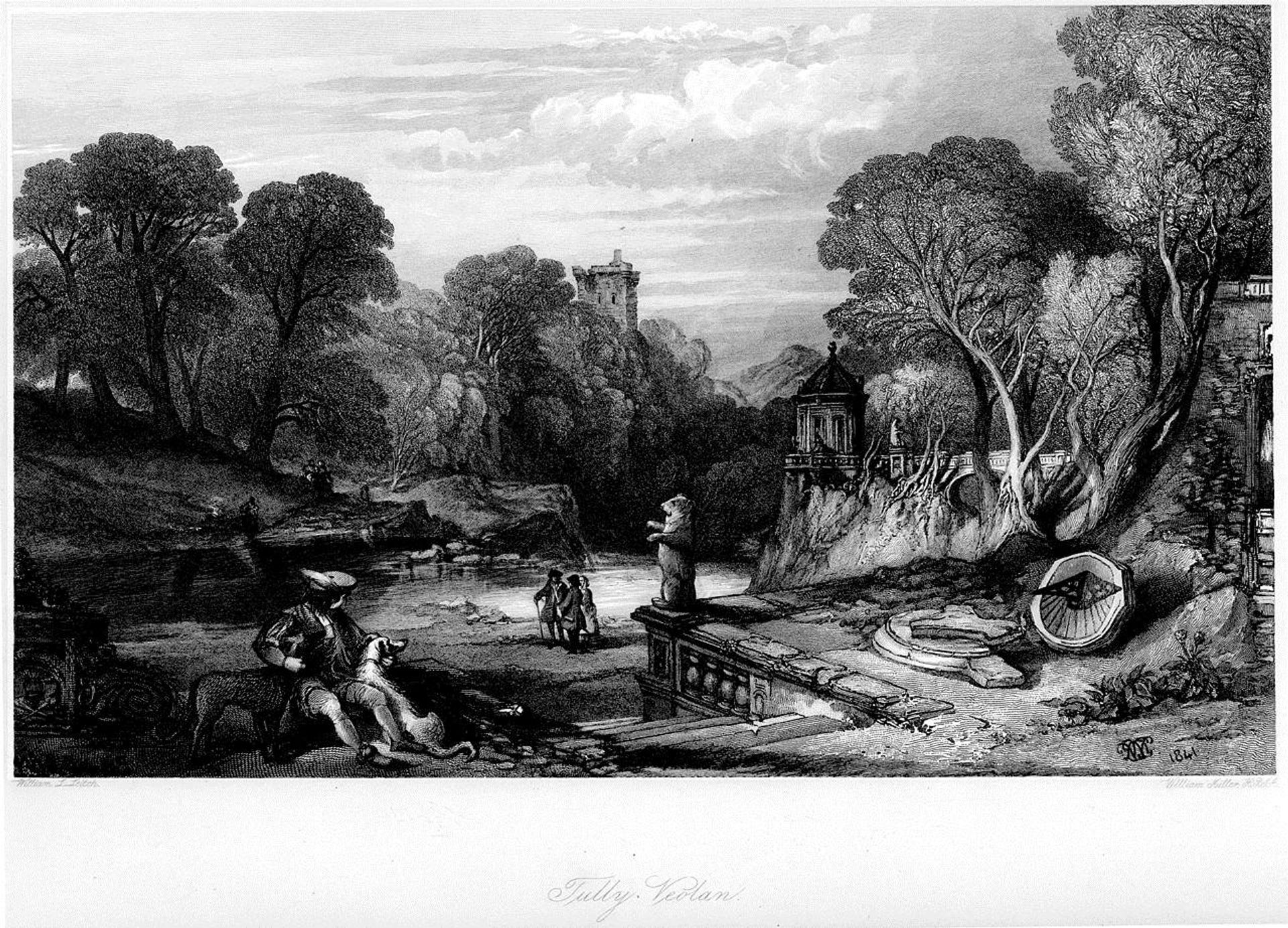 Tulleveolan, engraving by William Miller after Leitch, from Eight Engravings in Illustration of Waverley by William Leighton Leitch