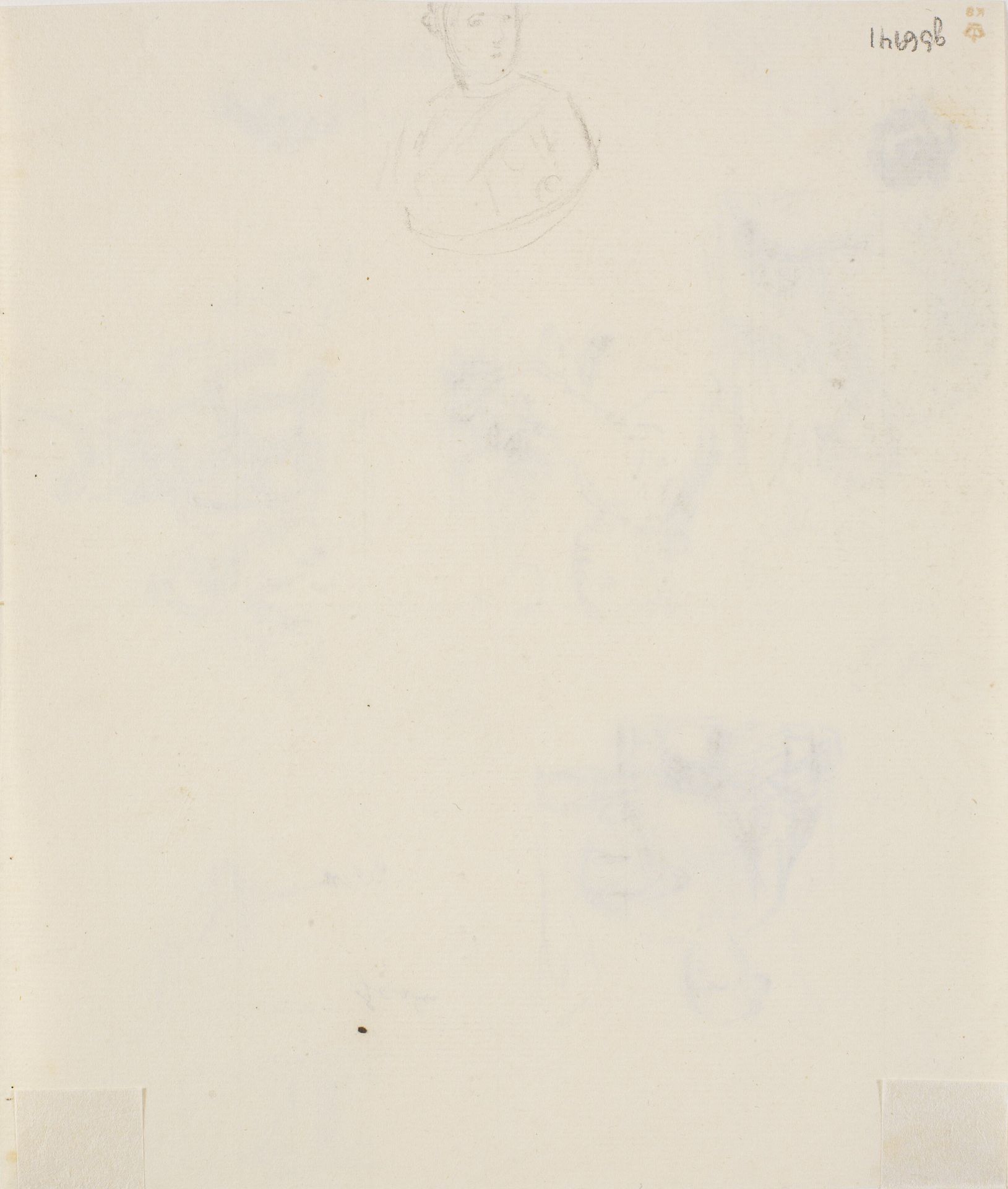 Lille portrætskitse af mand med ordensbånd. Beskåret by C.A. Lorentzen