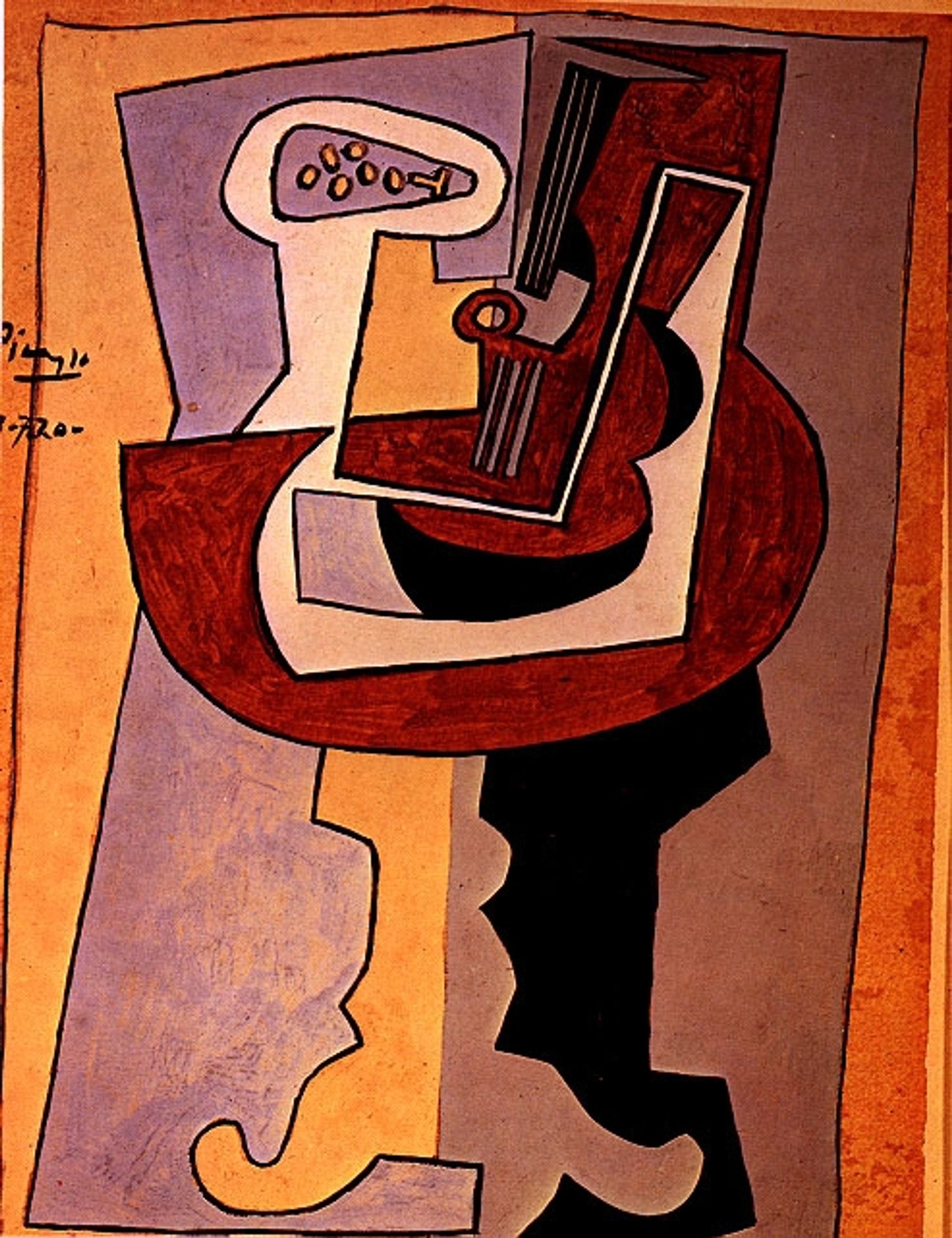 Man with mandolin by Pablo Picasso