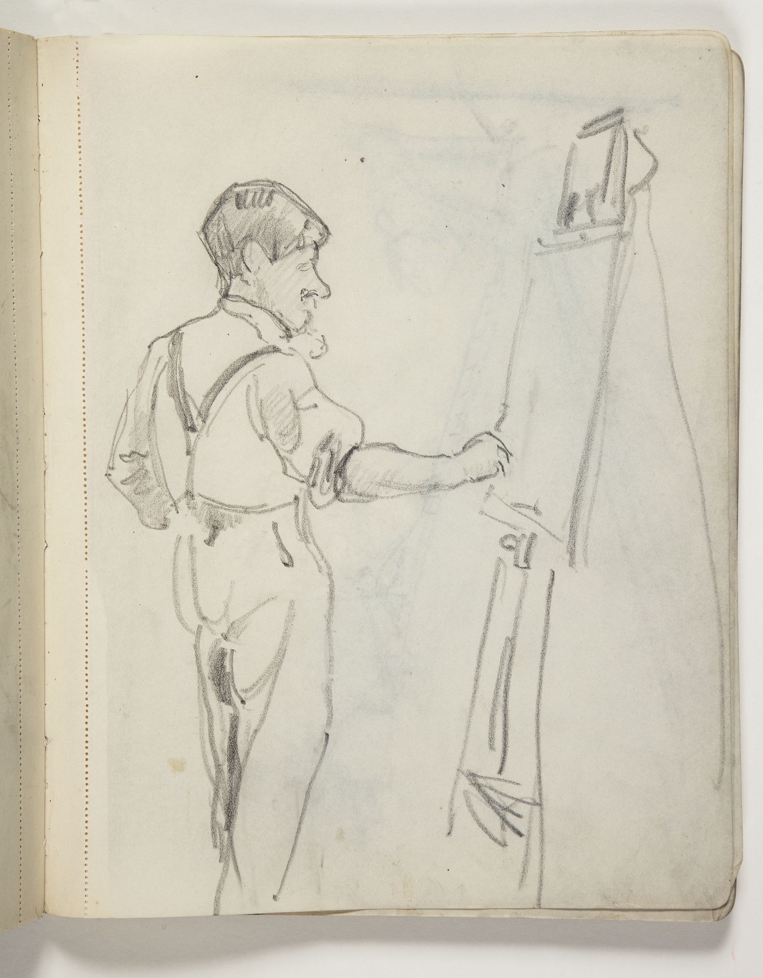 Johannes Larsen ved staffeliet by J.A. Jerichau (II)