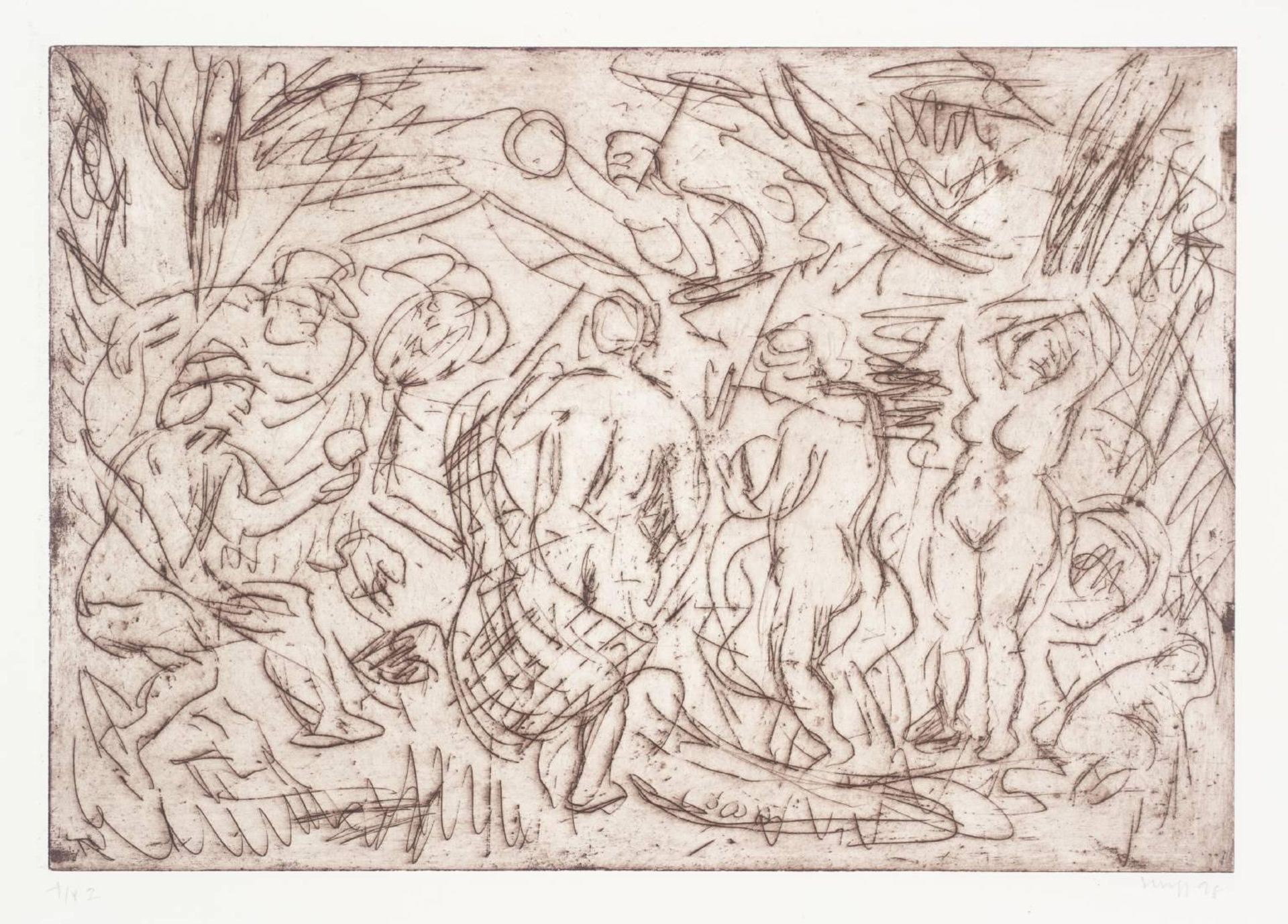 The Judgement of Paris (1) by Leon Kossoff