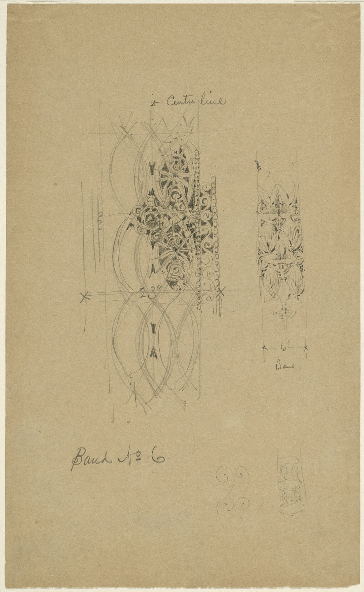McVickers Theater, Chicago, Illinois, Sketch by Louis H. Sullivan