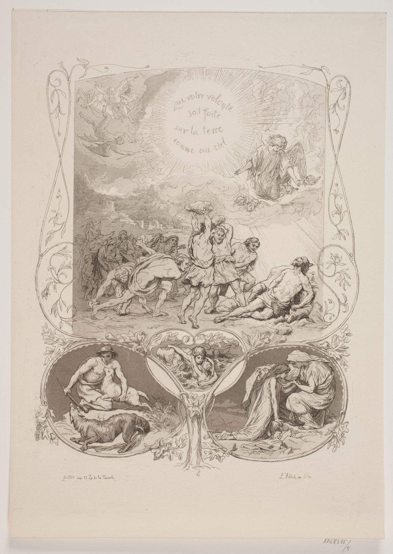 Illustration til "L'Oraison Dominicale" by Lorenz Frølich