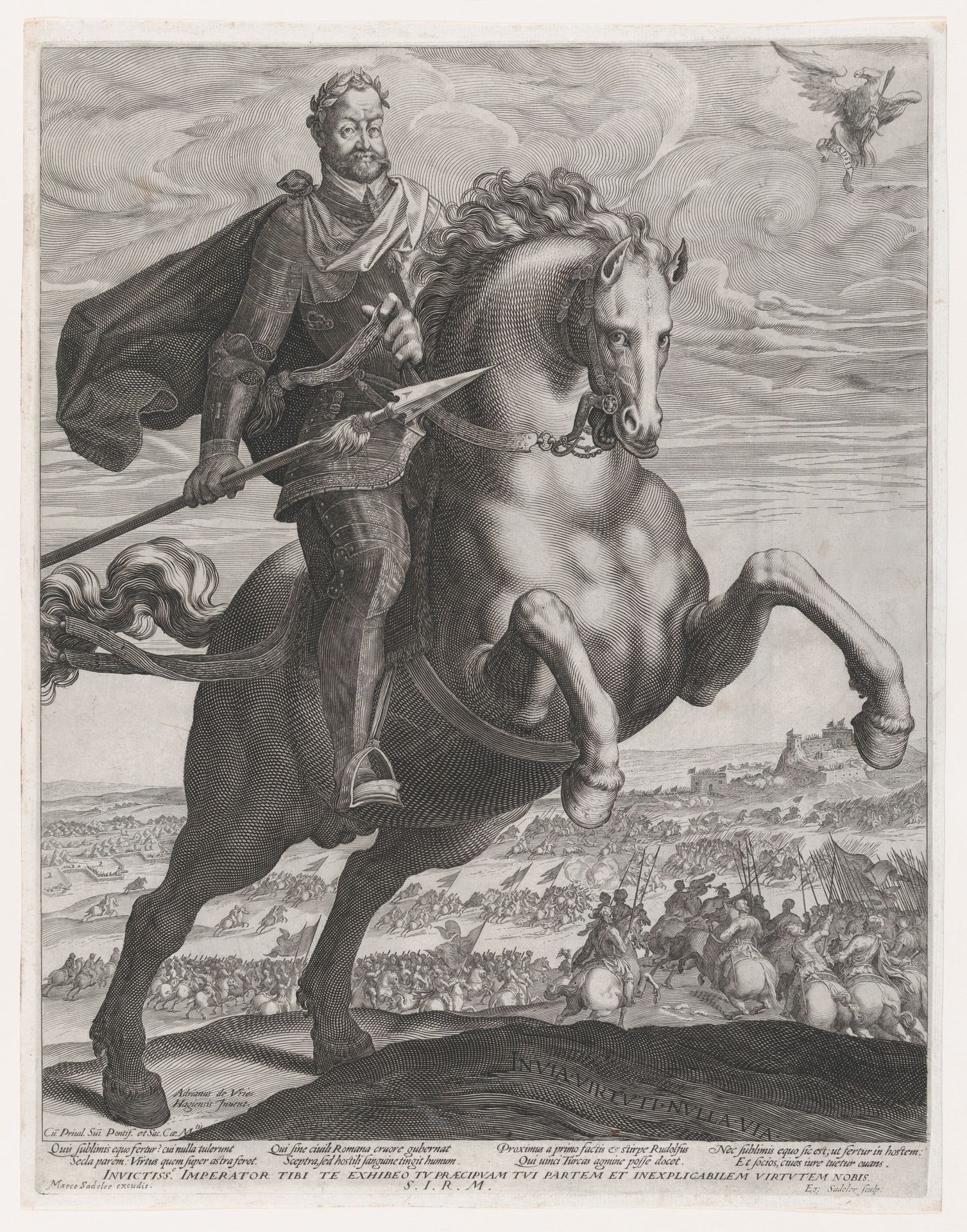Portrait of Emperor Rudolph II on Horseback by Aegidius Sadeler II