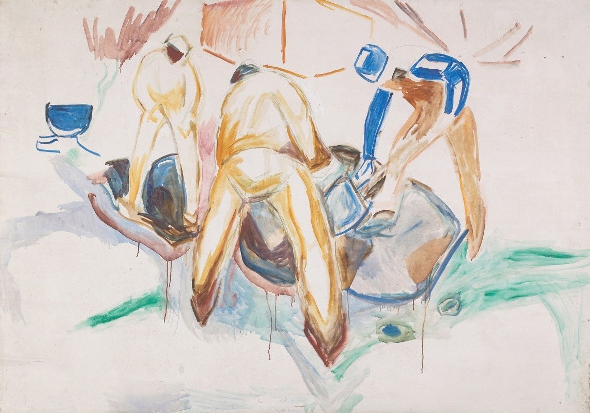 Street Workers in Snow by Edvard Munch