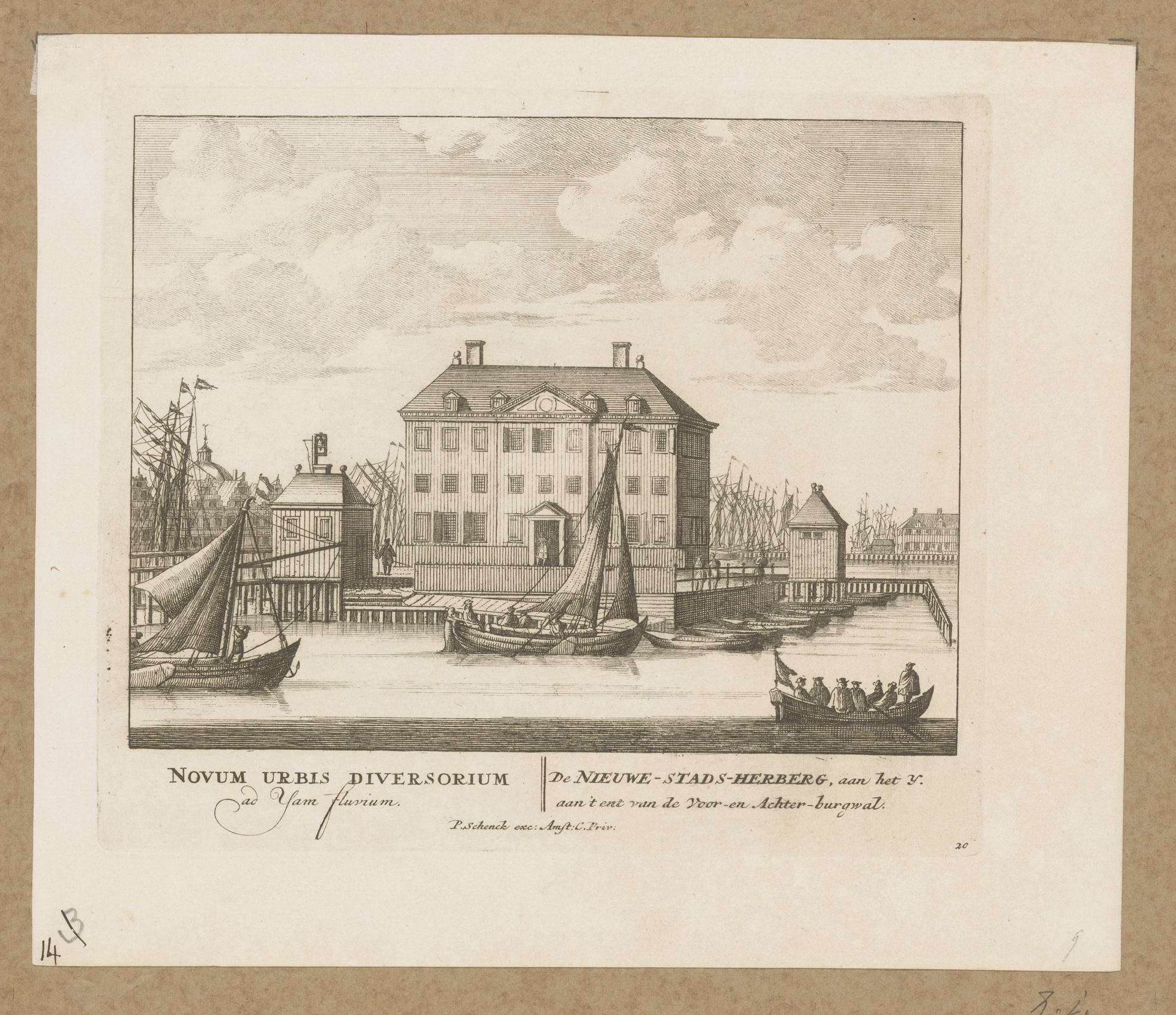 Gezicht op de Nieuwe Stadsherberg aan het IJ in Amsterdam by Anonymous