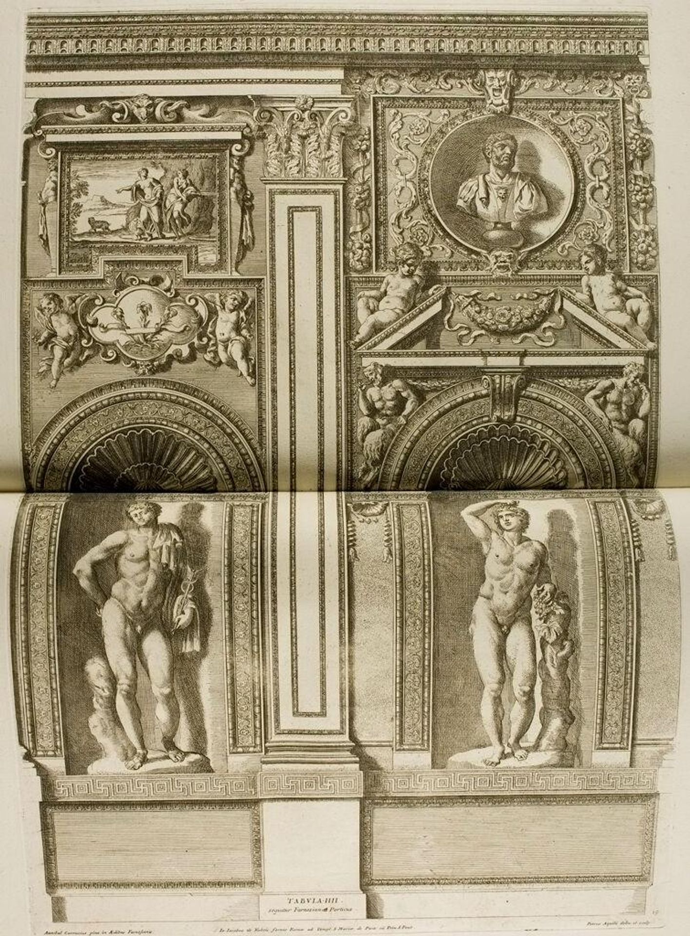 Galeriae Farnesianae: wall decoration by Pietro Aquila