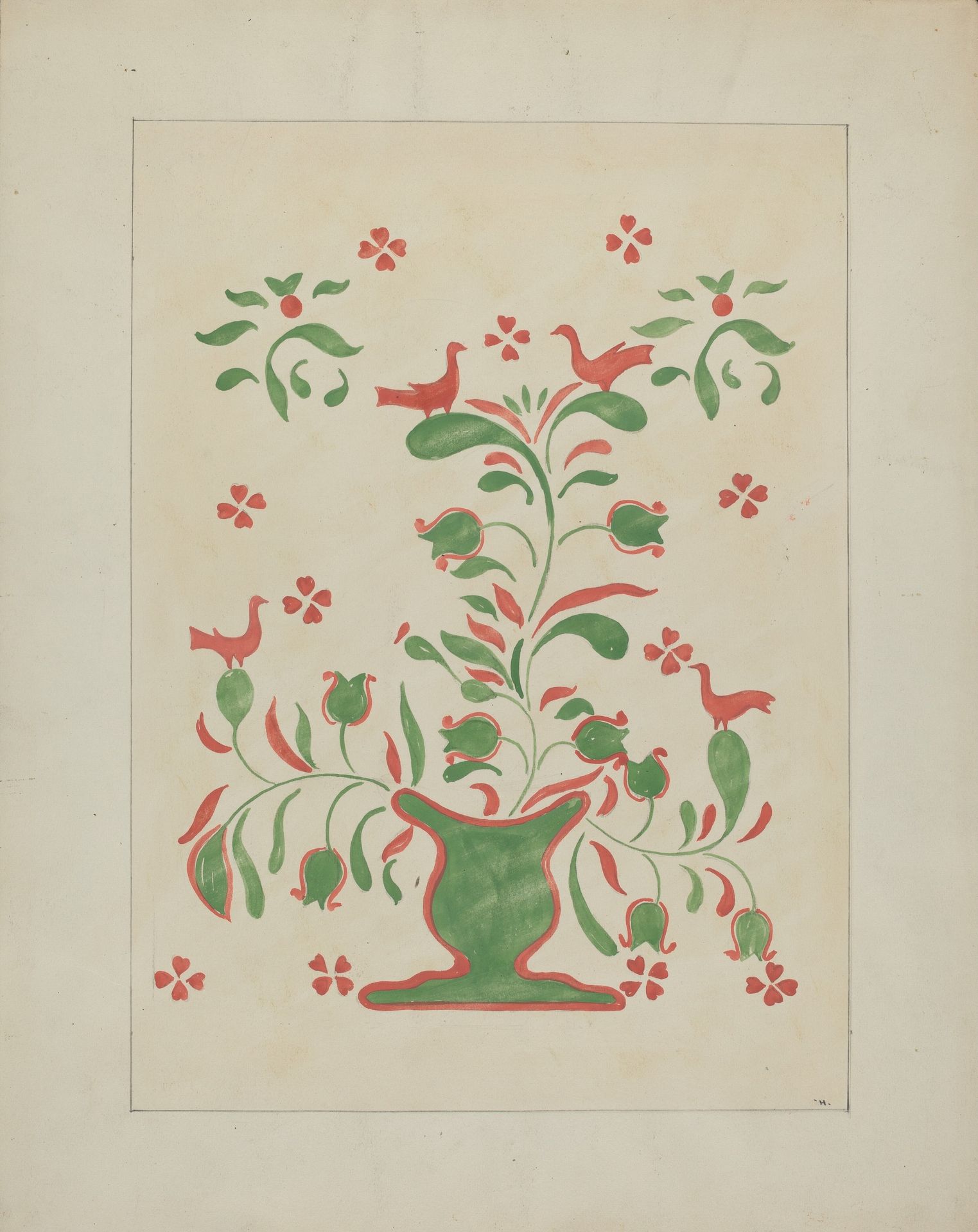Stencilled Wall by Ray Holden