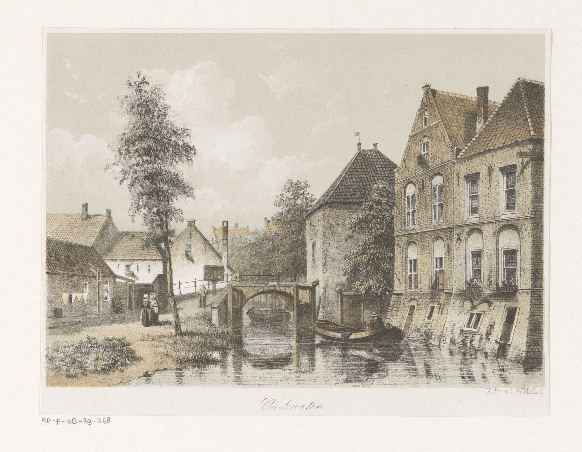 Gezicht op Oudewater by Anonymous