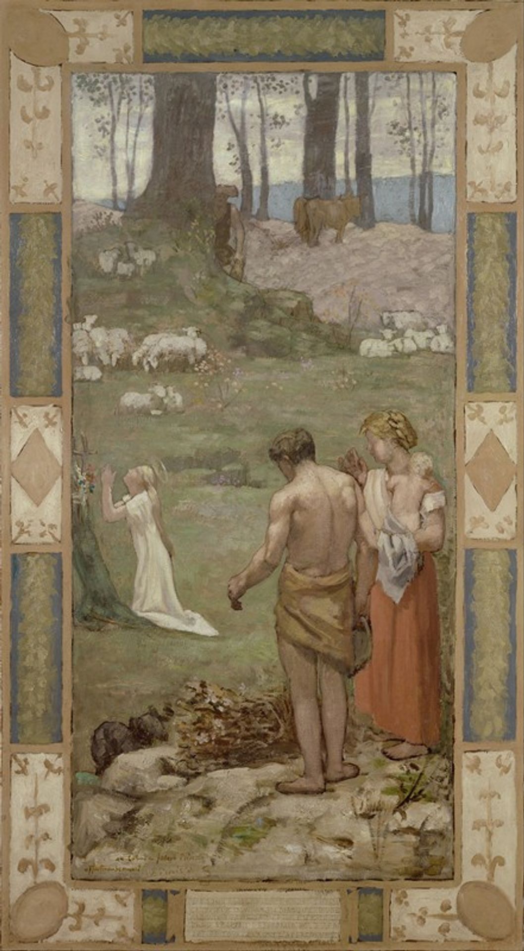 Saint Genevieve as a child in prayer by Pierre Puvis de Chavannes