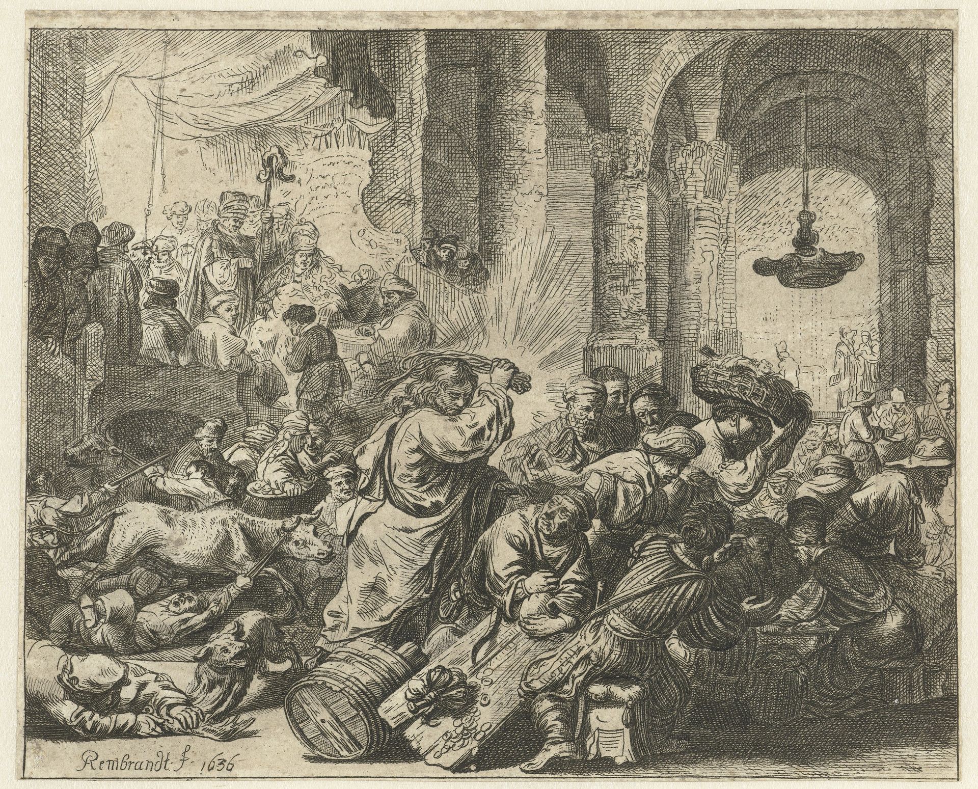 Christ driving the money changers from the temple by Anonymous
