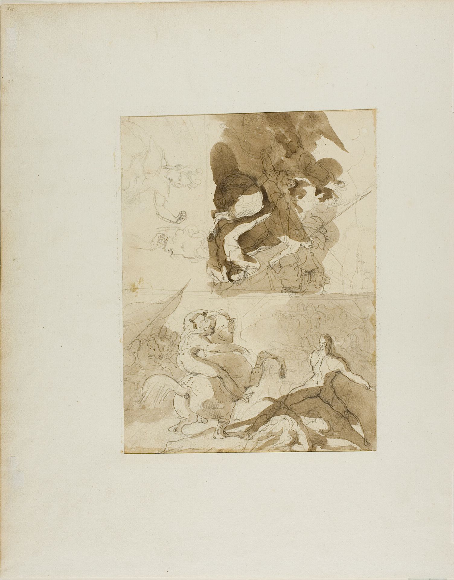 Sketches for a Cavalry Battle by Théodore Géricault