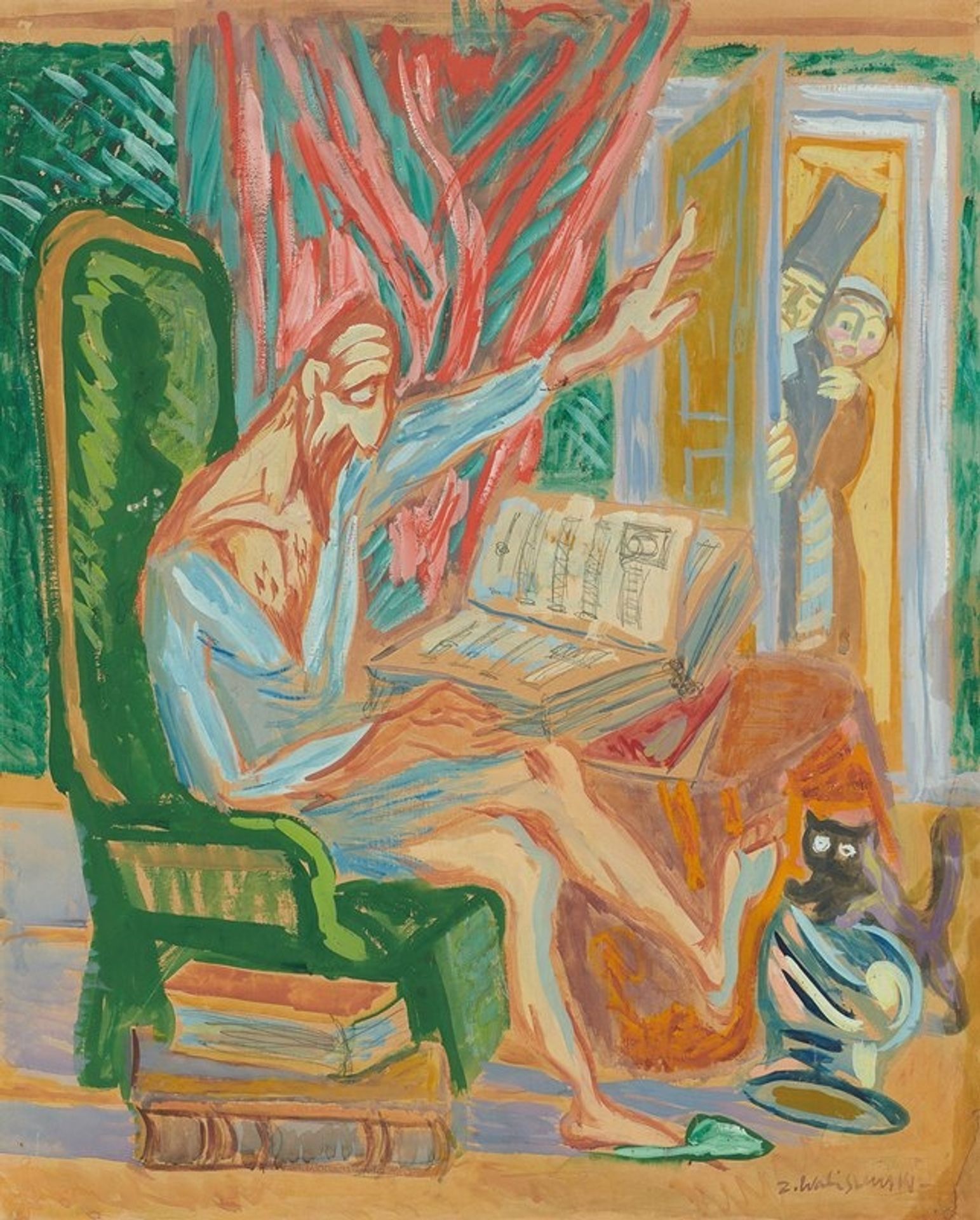 Don Quixote in an armchair by Zygmunt Waliszewski