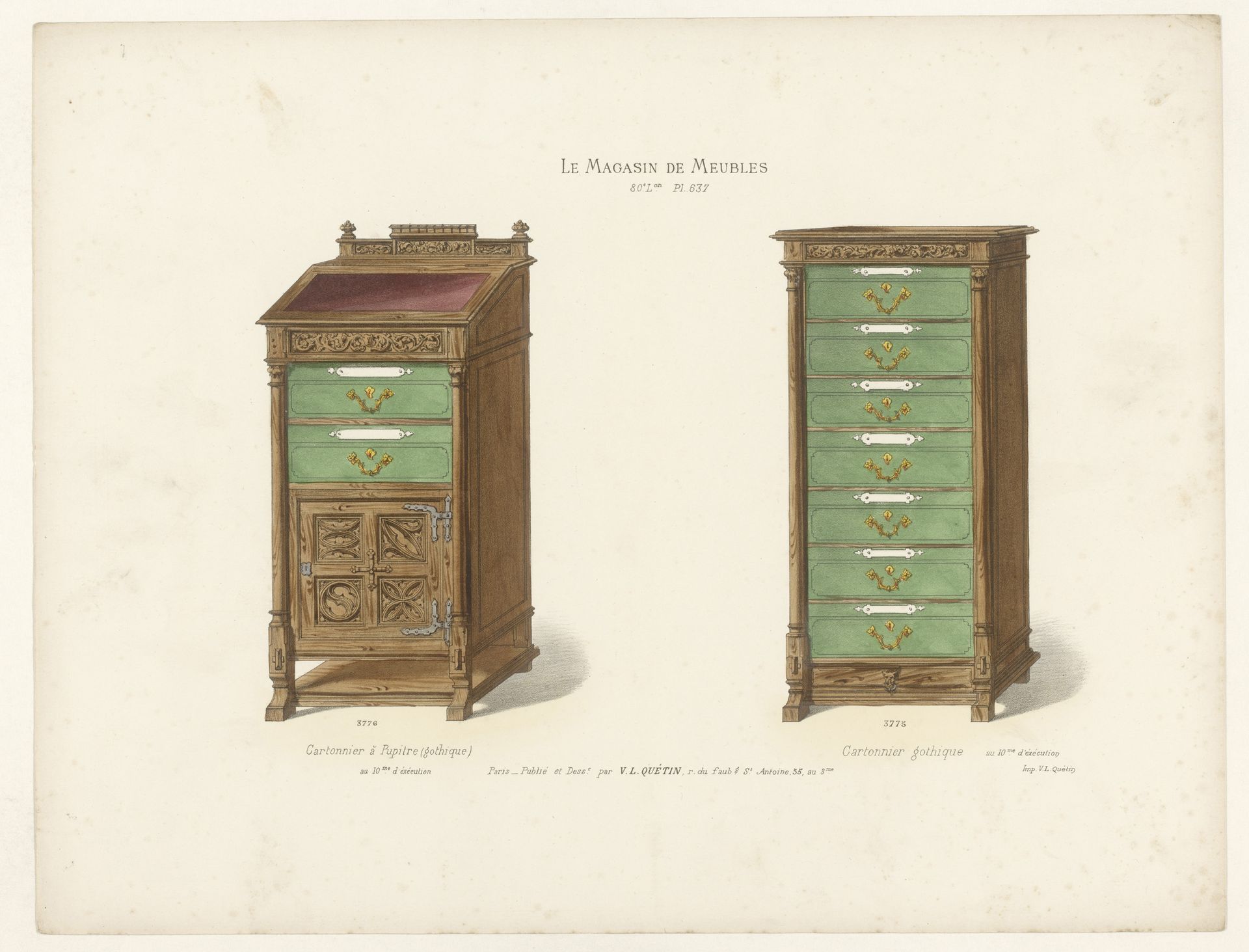 Twee ladekasten by Anonymous