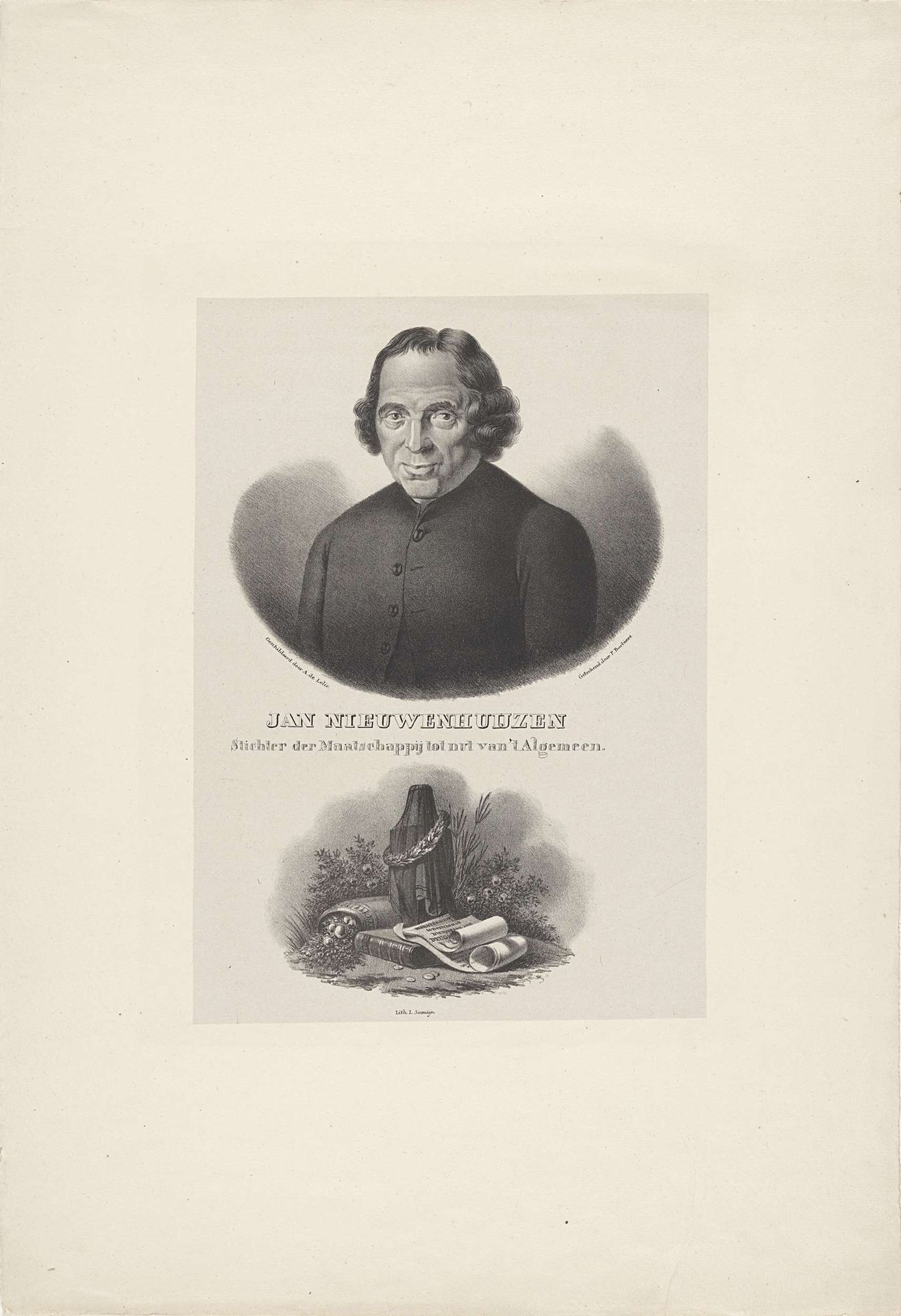 Portret van Jan Nieuwenhuijzen by Pieter (IV) Barbiers