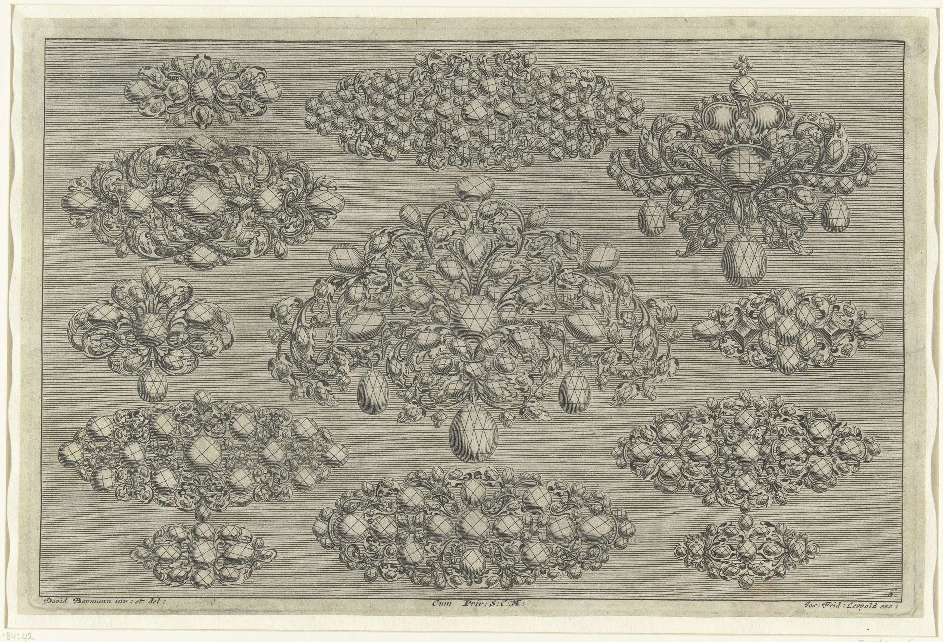 Twaalf ontwerpen voor juwelen by Joseph Friedrich Leopold
