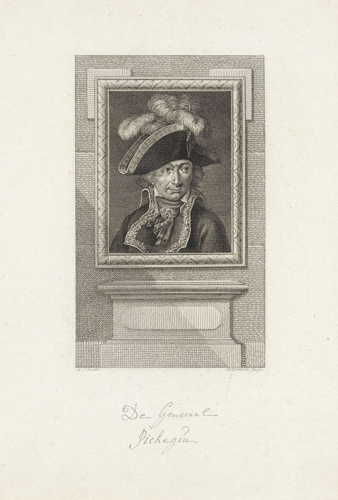 Portret van Jean-Charles Pichegru by Reinier Vinkeles