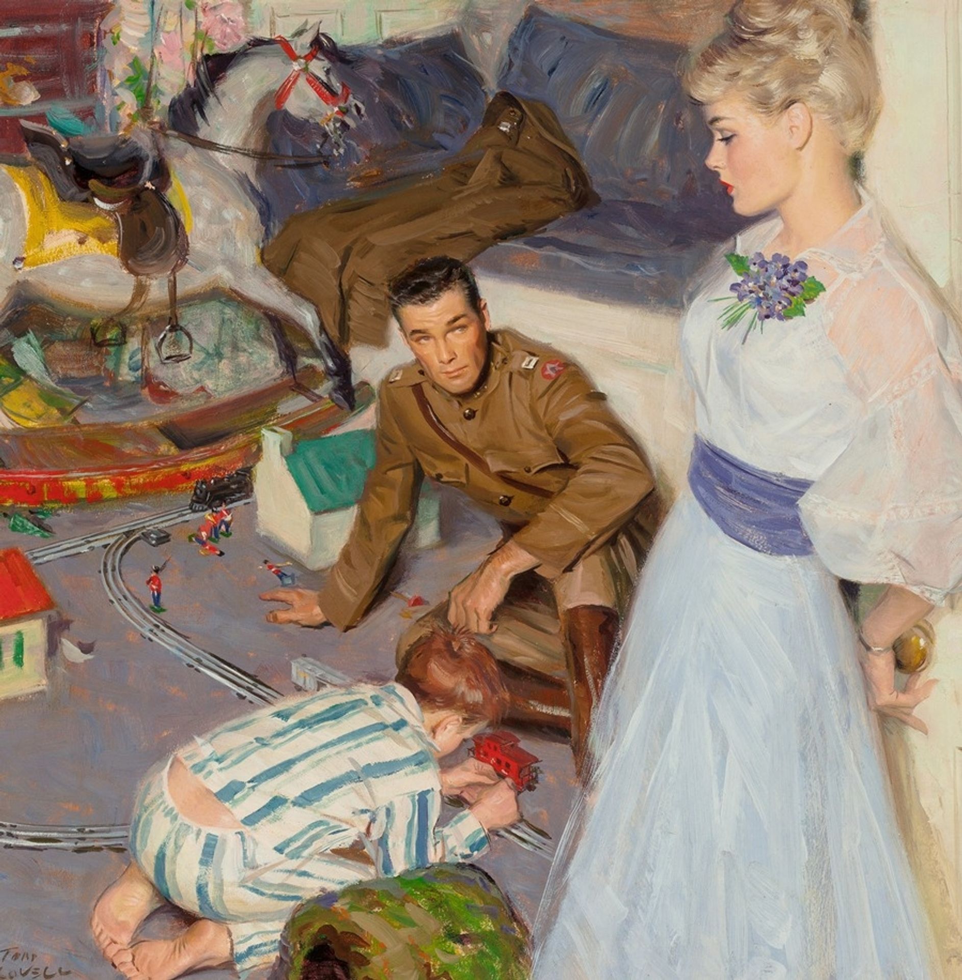 Christmas Morning by Tom Lovell