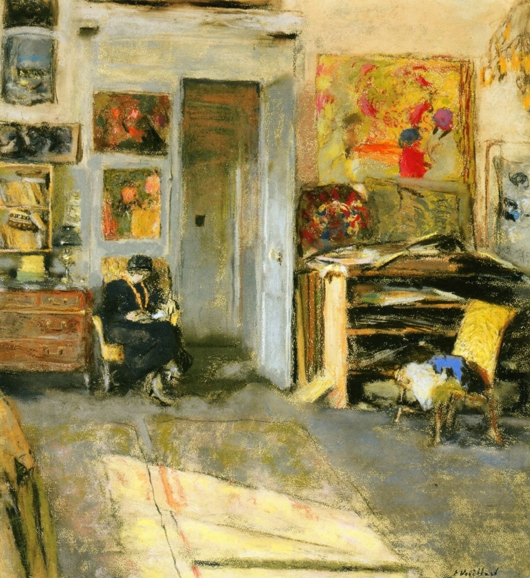 Madame Losse Hessel in Vuillard's Studio by Édouard Vuillard