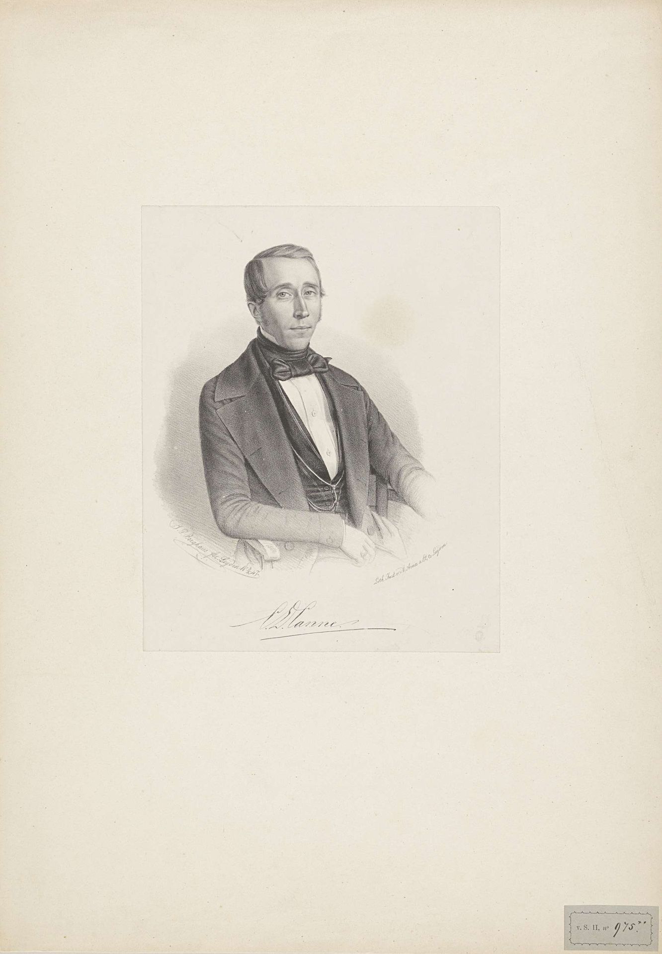 Portret van C. D. Canne by Johann Peter Berghaus