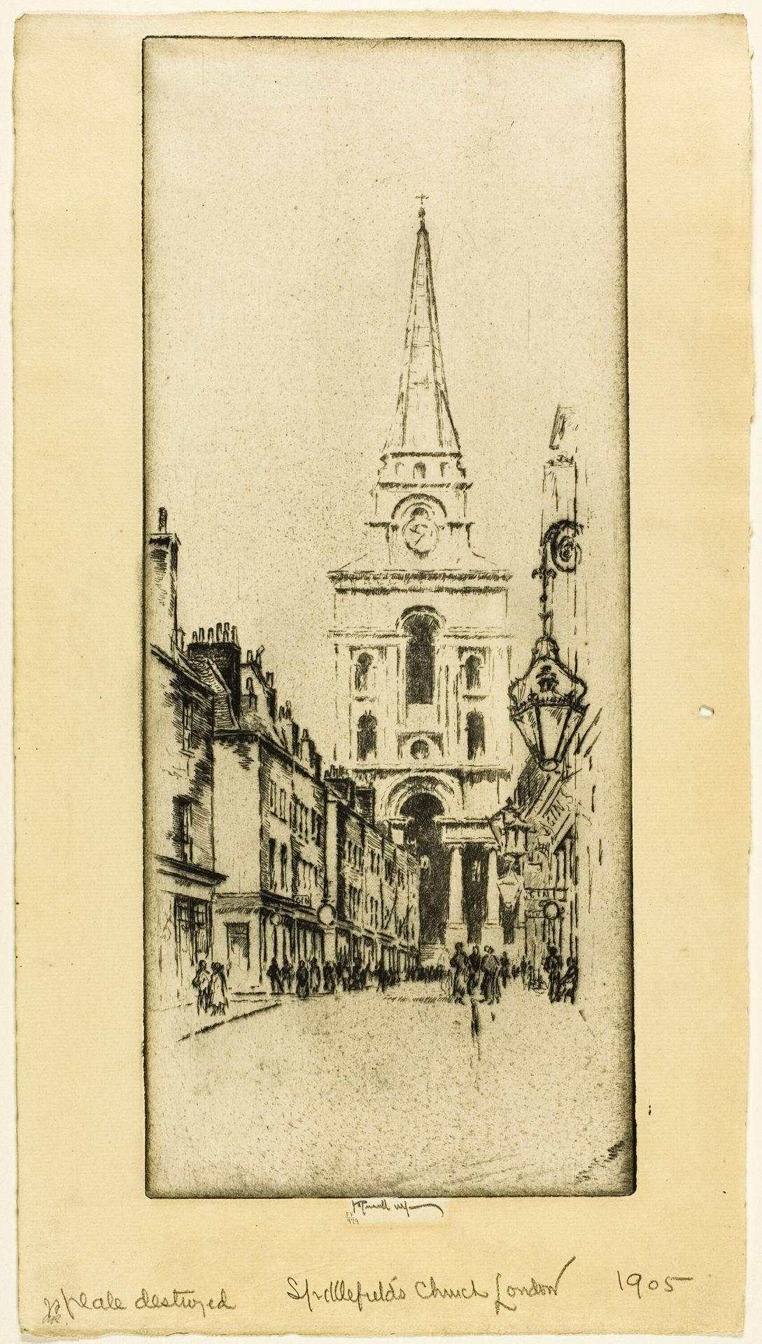 Spitalfields Church by Joseph Pennell