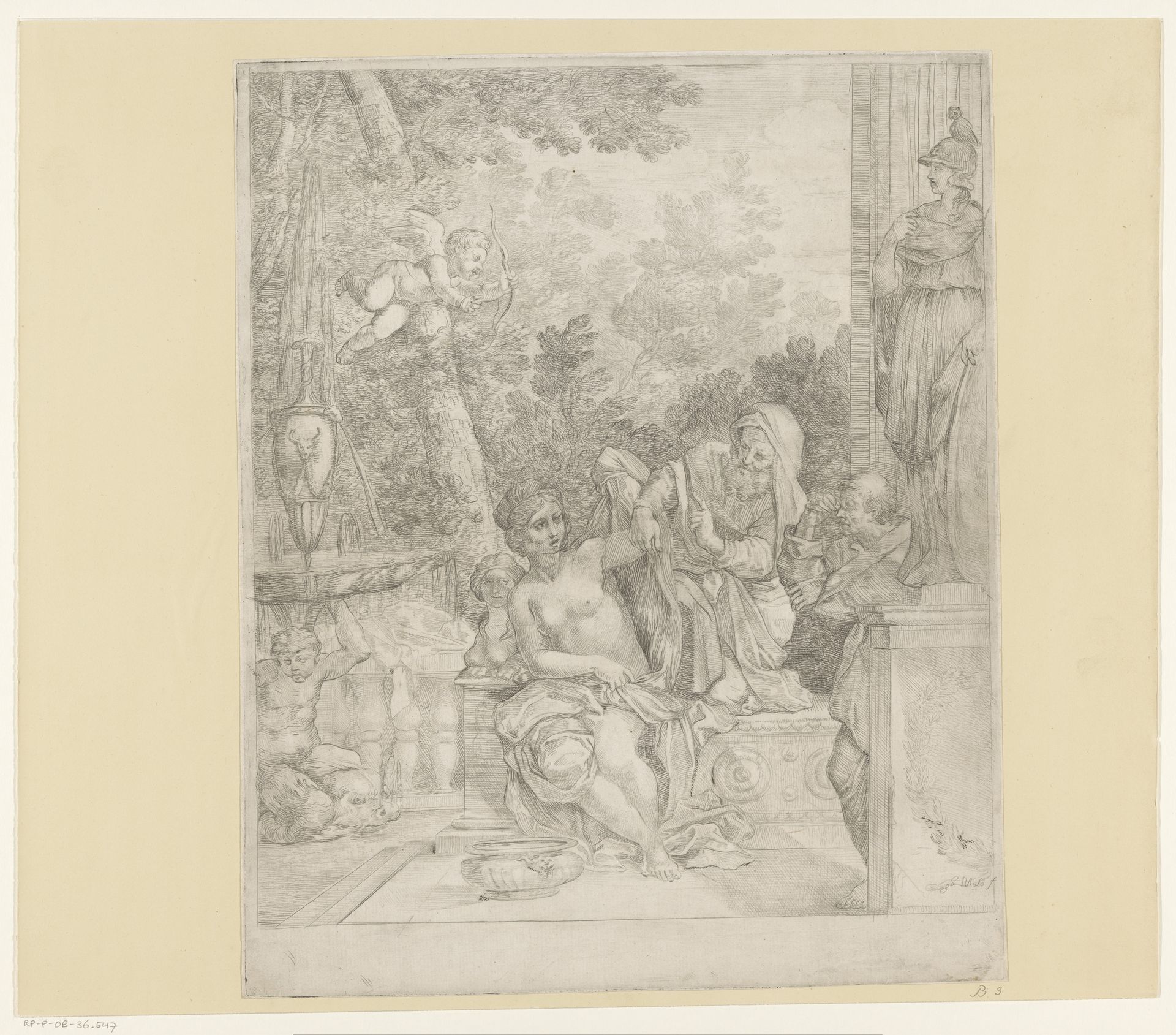 Susanna en de ouderlingen by Giovanni Battista Mola
