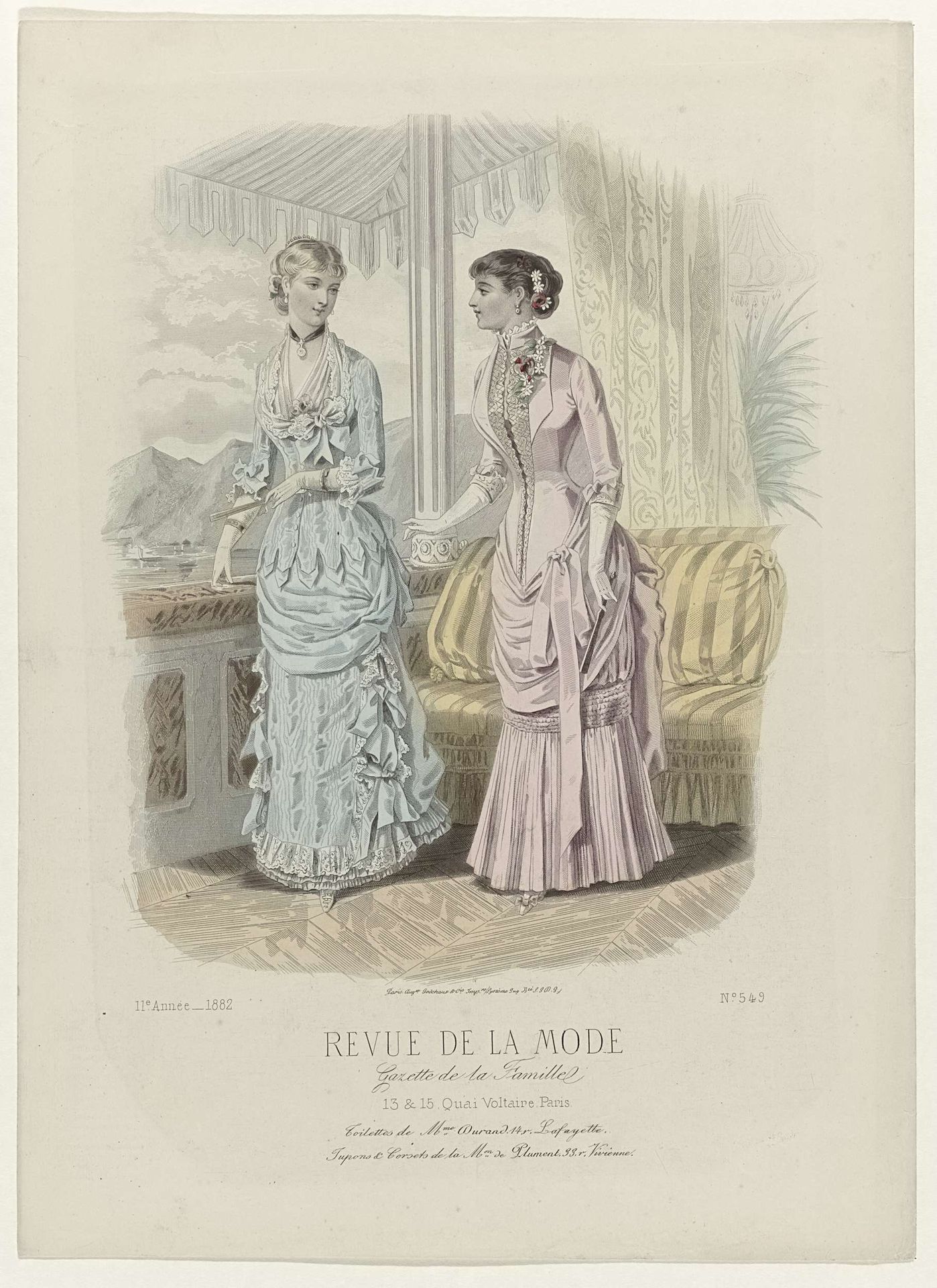 Revue de la Mode, Gazette de la Famille, dimanche 9 juillet 1882, 11e année, No. 549: Toilettes de Mme Durand (...) by Anonymous