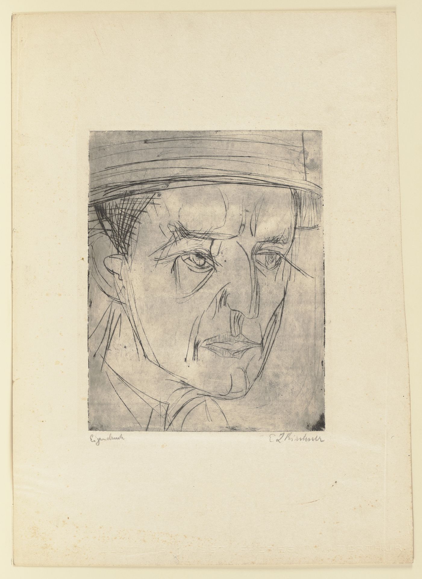 Kopf Dr. E. Grisebach (Original Title) by Ernst Ludwig Kirchner