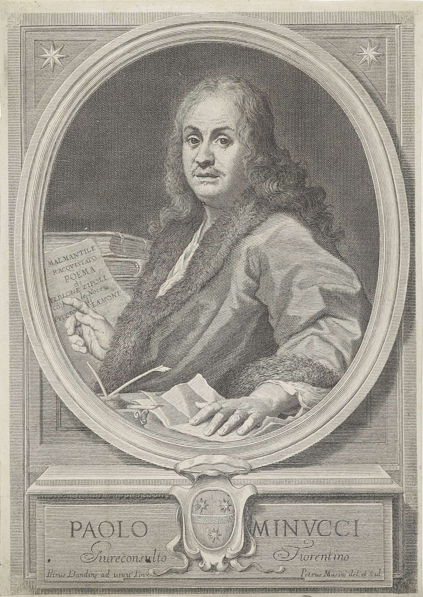 Portret van schrijver Paolo Minucci by Pietro Masini