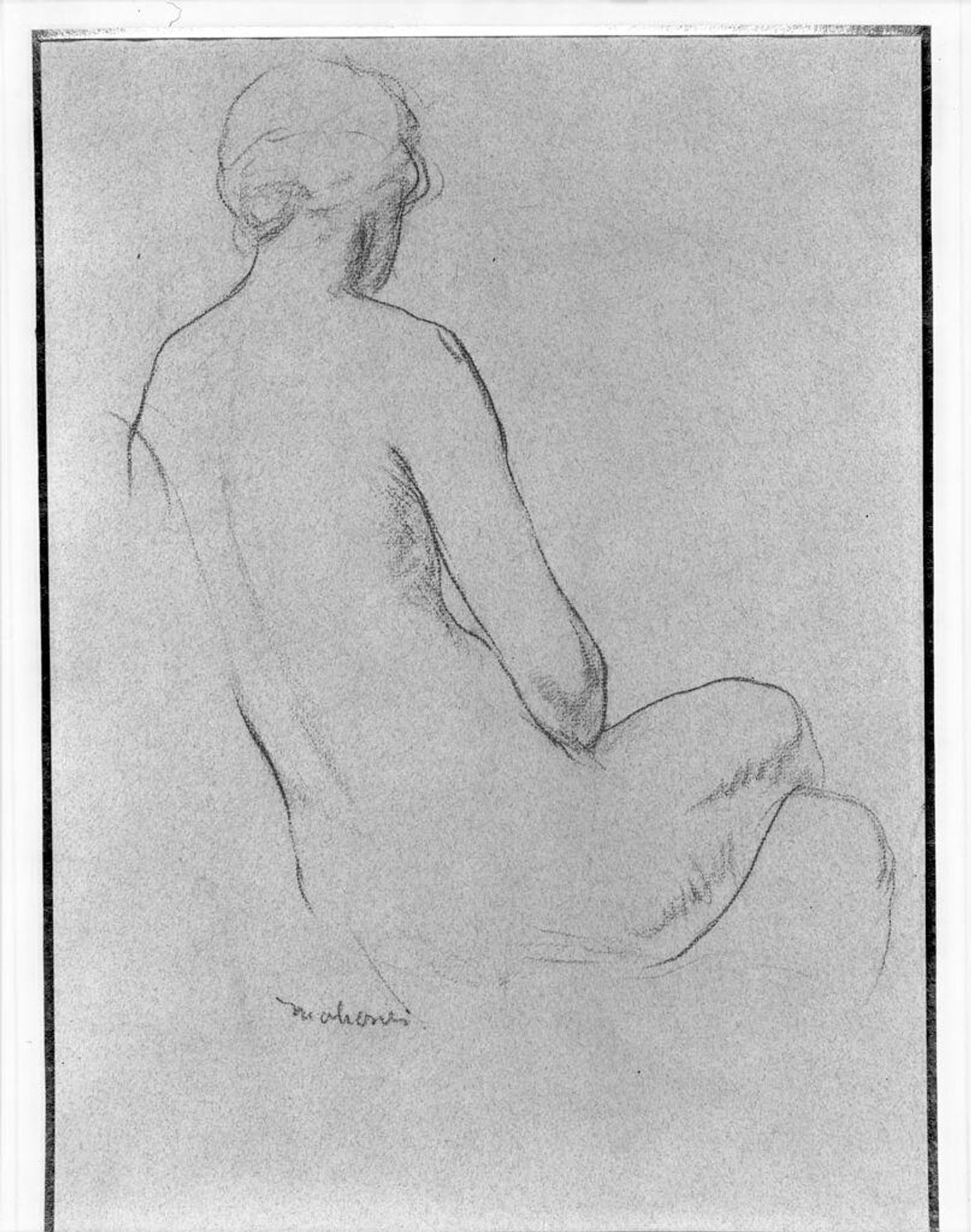 Seated Female Nude; verso: Standing Female Nude by Mahonri Mackintosh Young