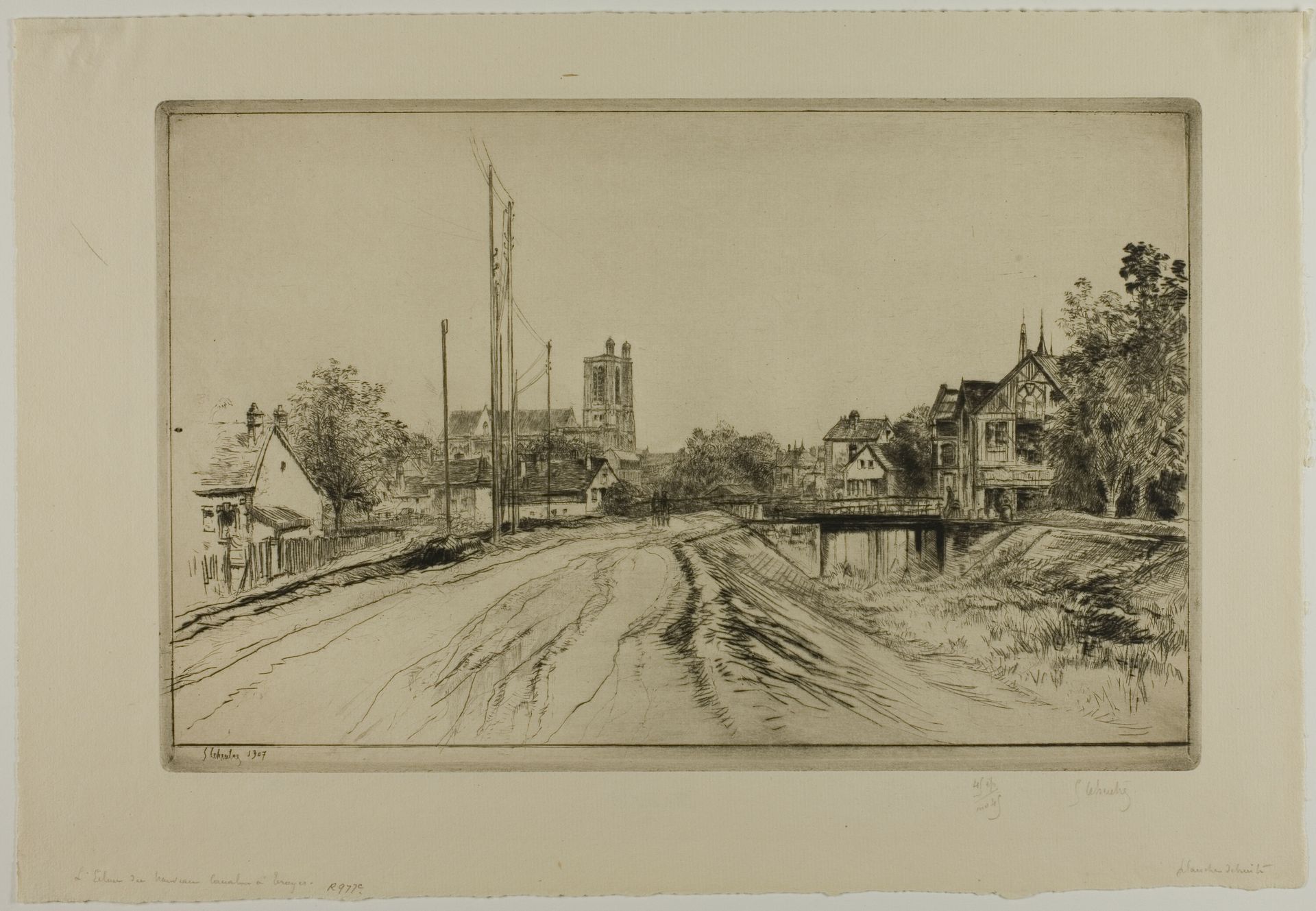Lock of the New Canal, Troyes by Gustave Leheutre
