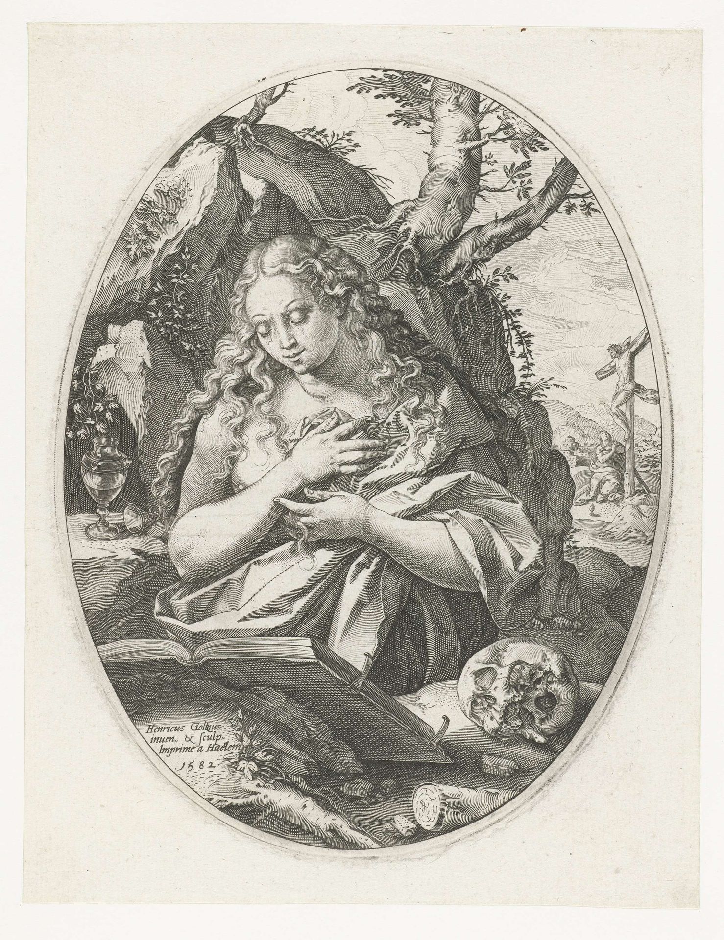 De boetvaardige Maria Magdalena by Hendrick Goltzius