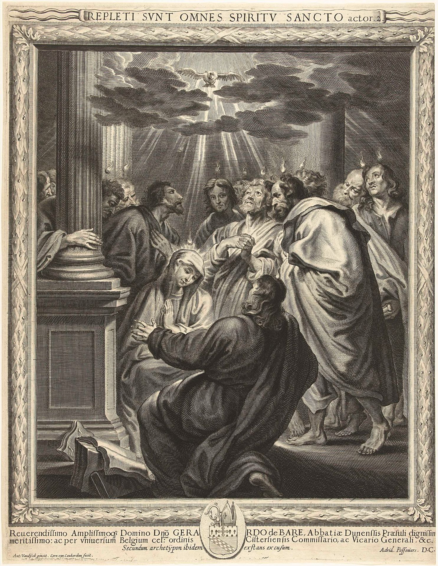 Uitstorting van de Heilige Geest by Cornelis van Caukercken
