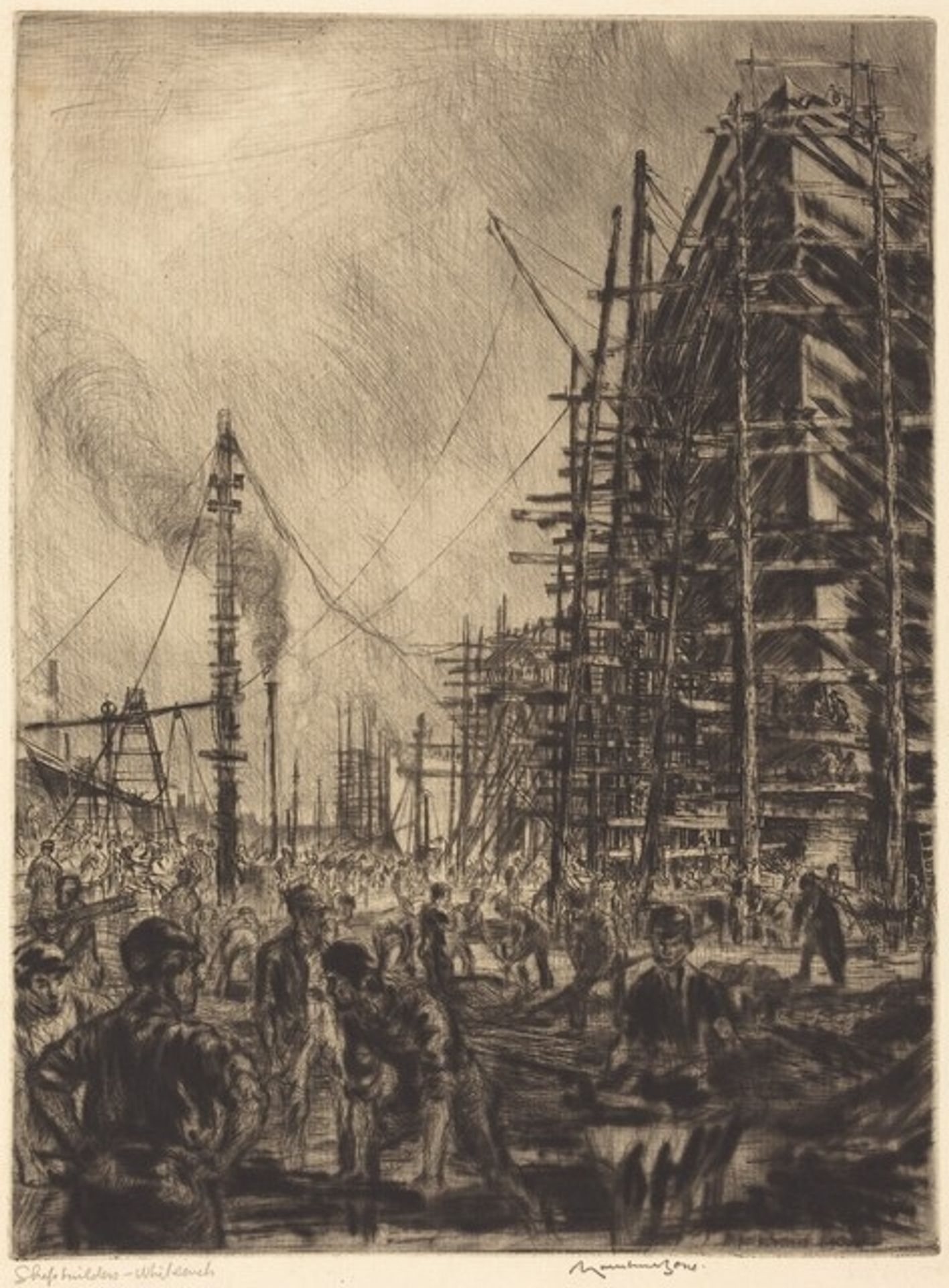 Shipbuilders, Whiteinch by Muirhead Bone