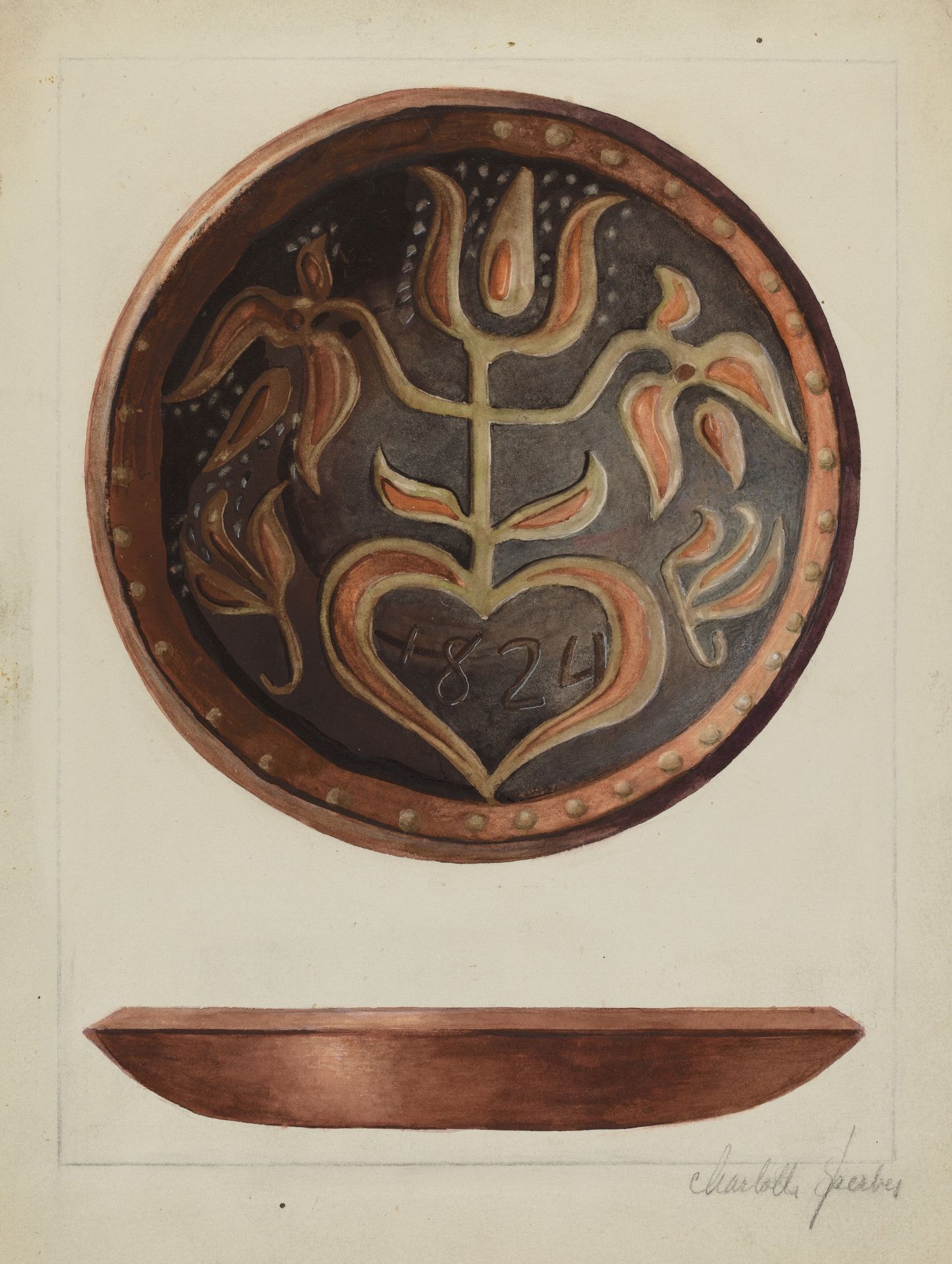 Pa. German Plate by Charlotte Sperber
