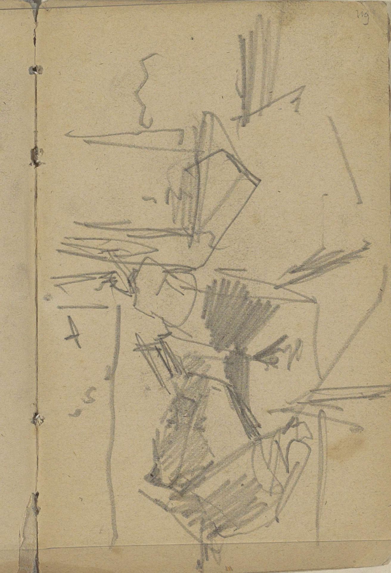 Figuur, mogelijk een meisje, aan een tafel by George Hendrik Breitner