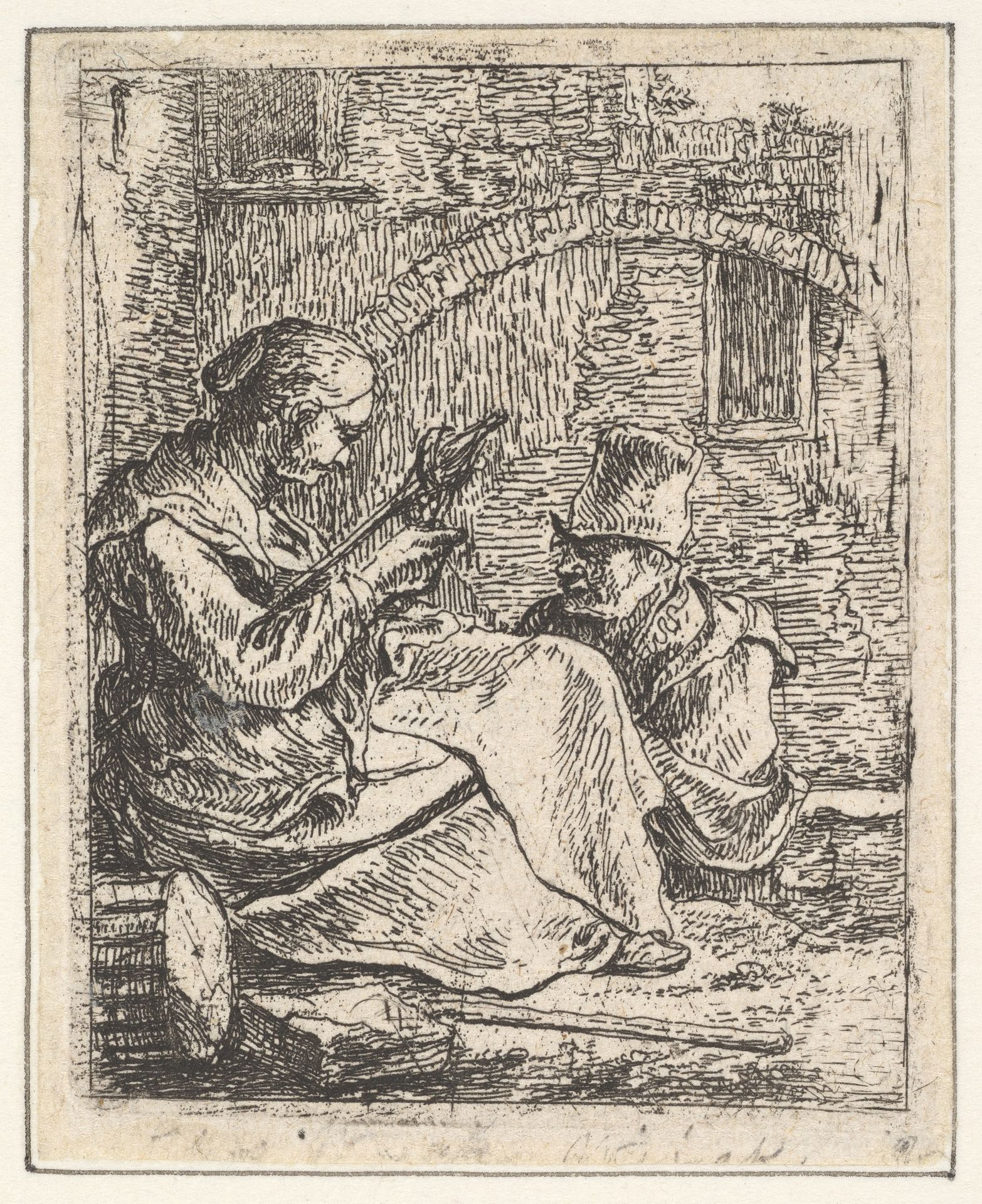 Woman Spinning by Thomas Wijck