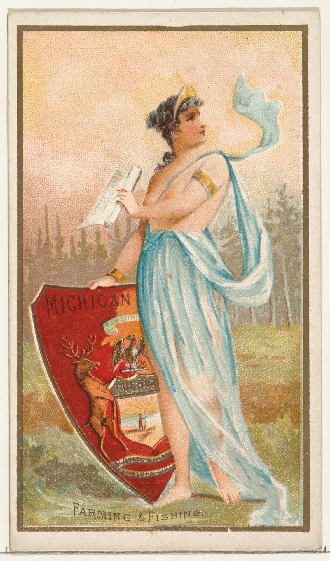 Michigan, from the Industries of States series (N117) issued by Duke Sons & Co. to promote Honest Long Cut Tobacco by W. Duke, Sons & Co.