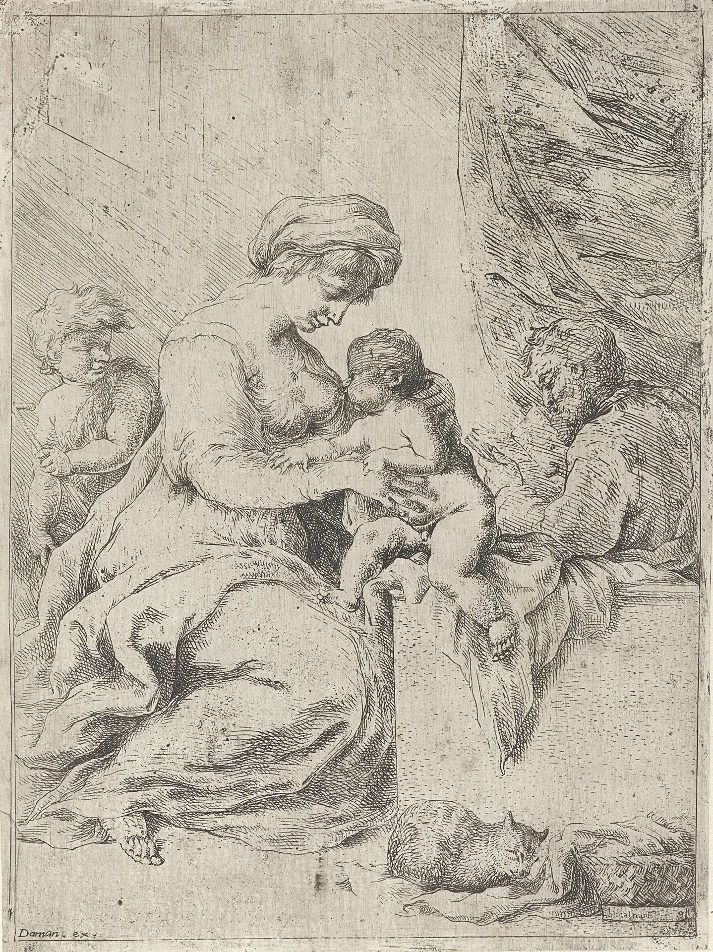 Maria zoogt het Christuskind by Bartolomeo Biscaino