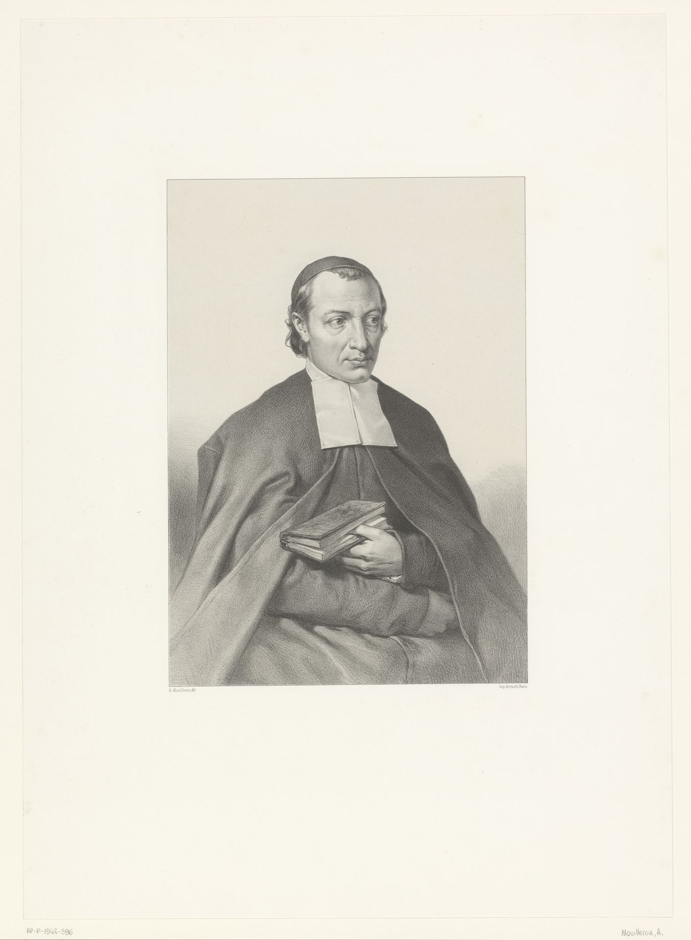 Portret van een priester by Adolphe Mouilleron