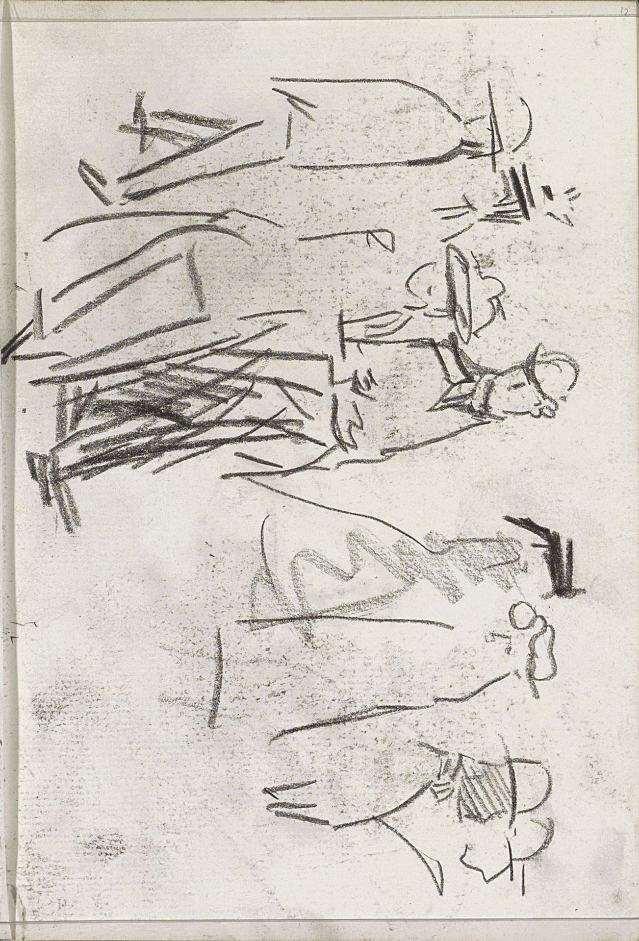 Staande mannen en vrouwen by Isaac Israels